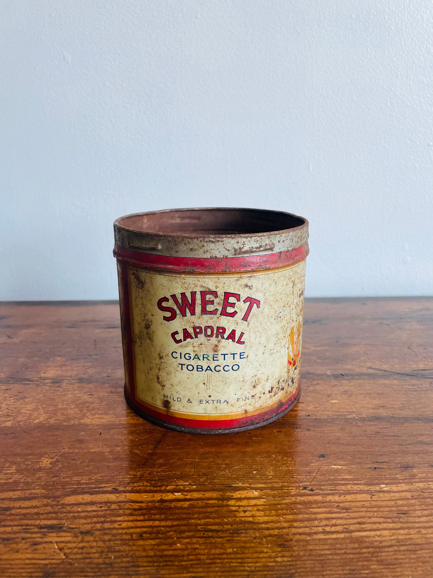 Sweet Caporal Cigarette Tobacco Kinney Bros. Advertising Tin - Manufactured by Imperial Tobacco Co. of Canada Limited Montreal-Granby