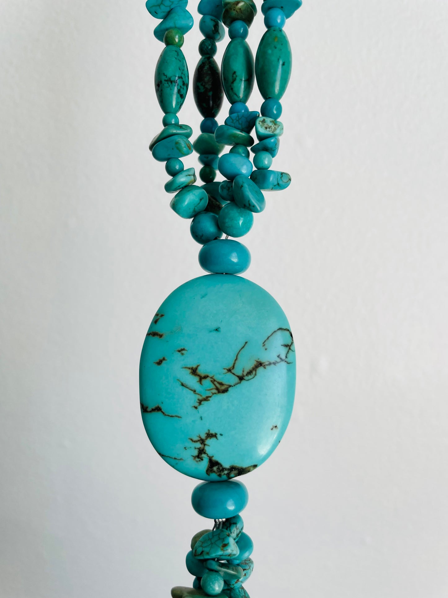 Turquoise Stone Beaded Necklace