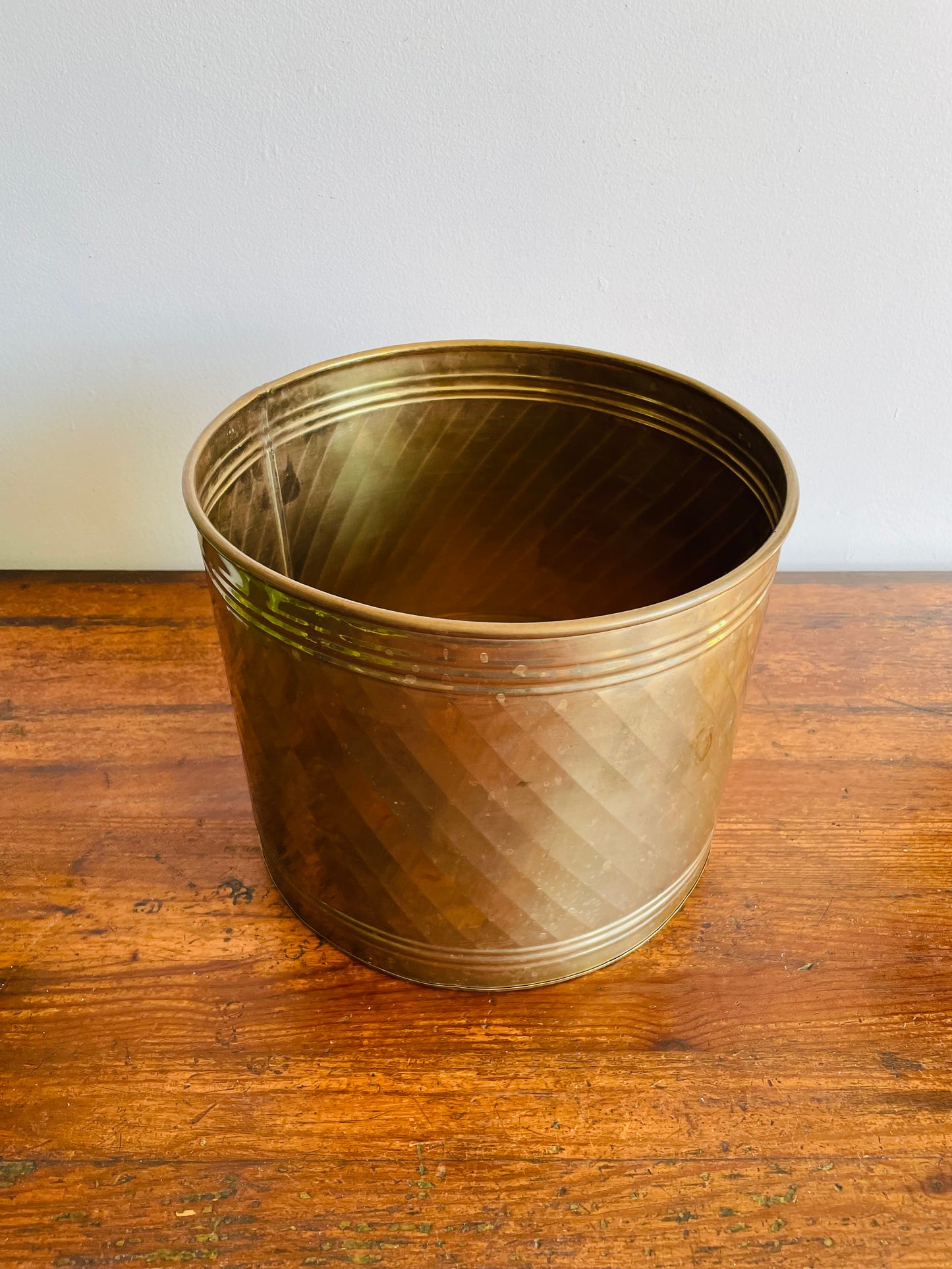 Giant Brass 11" Planter Pot Bucket - Made in India