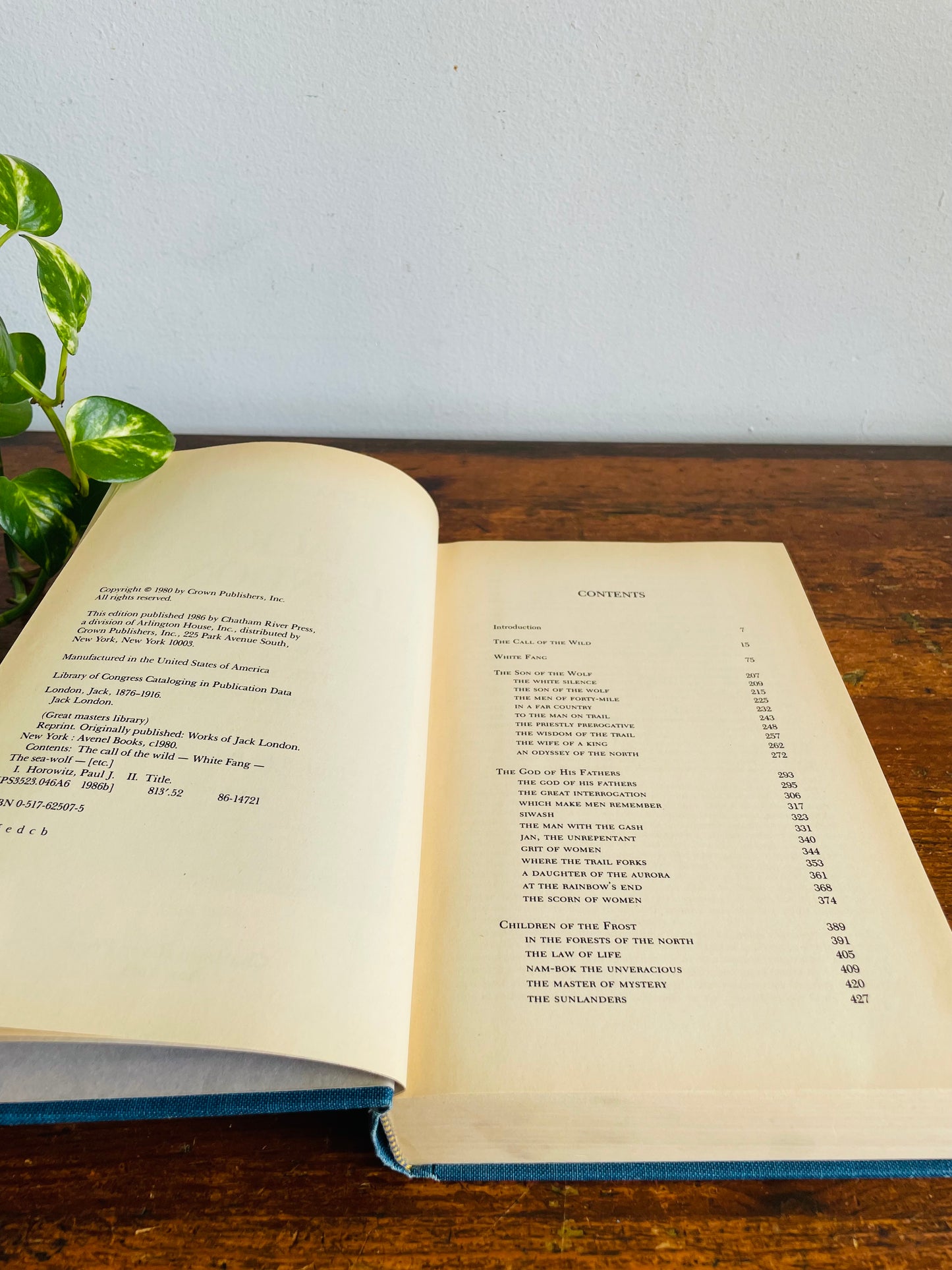 Vintage Jack London Compilation Hardcover Book - The Call of the Wild, White Fang, The Sea-Wolf & 40 Short Stories (1980)
