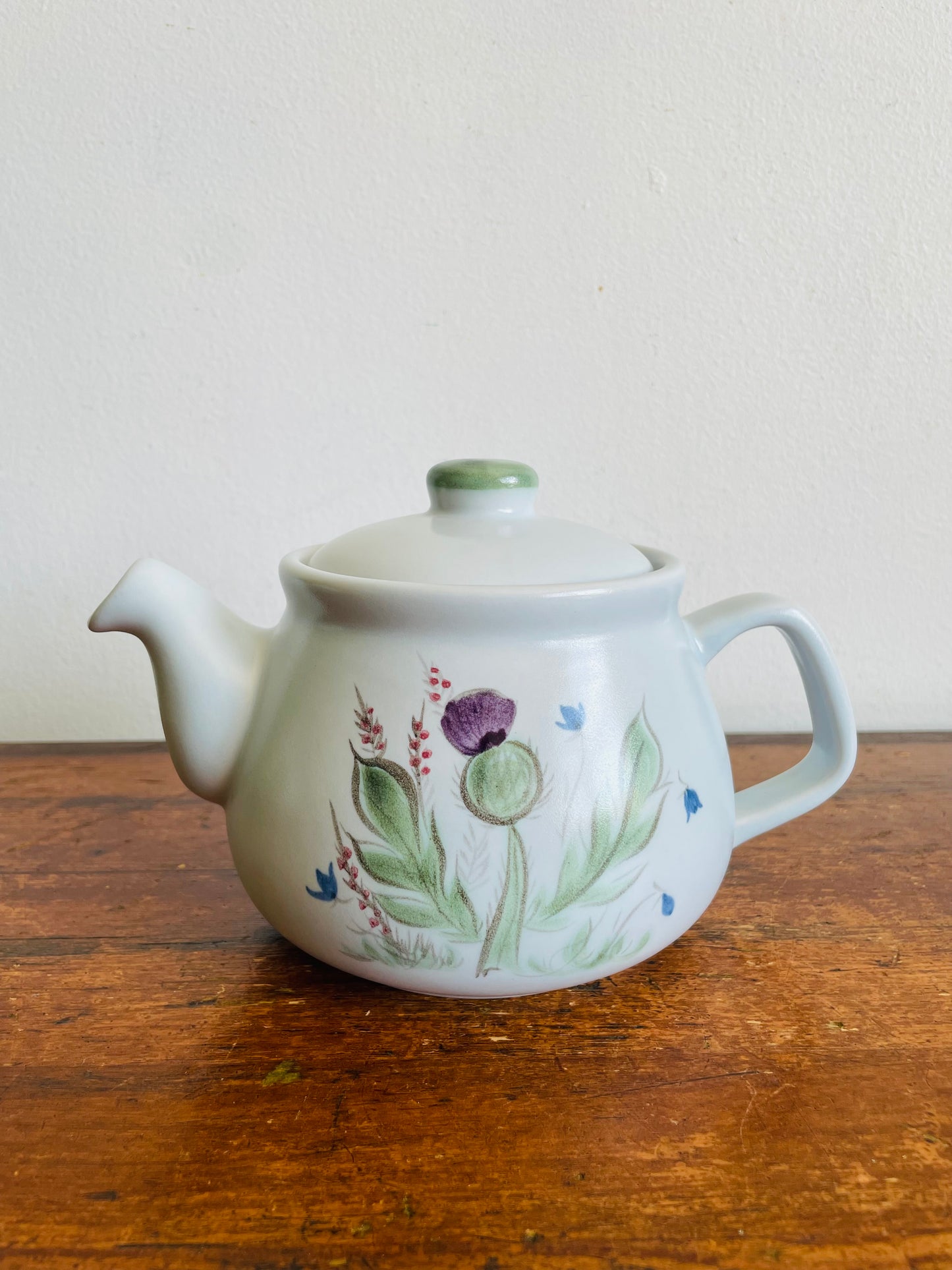 Vintage Buchan Thistle Finest Stoneware Teapot with Scottish Thistle Flower Design - Made in Portobello, Scotland