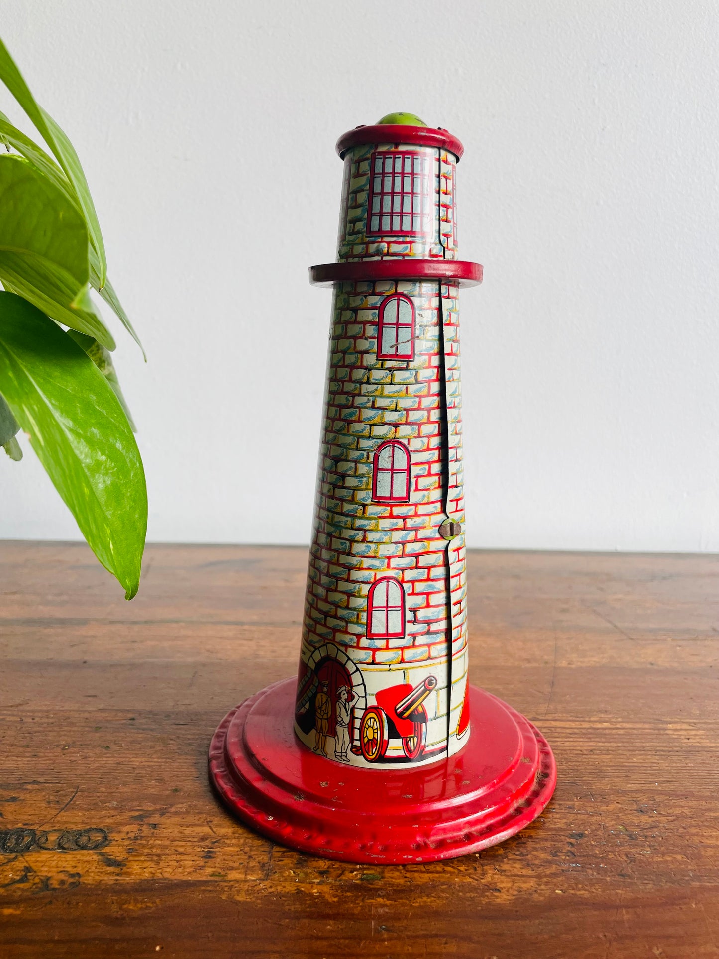 Marx Sky Flyer Tin Litho Toy Tower