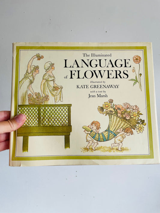 Vintage The Illuminated Language of Flowers Hardcover Book Illustrated by Kate Greenaway with Text by Jean Marsh (1978)
