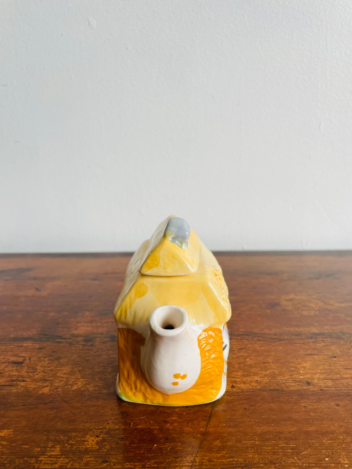 Miniature & Adorable Teapot - Country Cottage with Yellow Thatched Roof