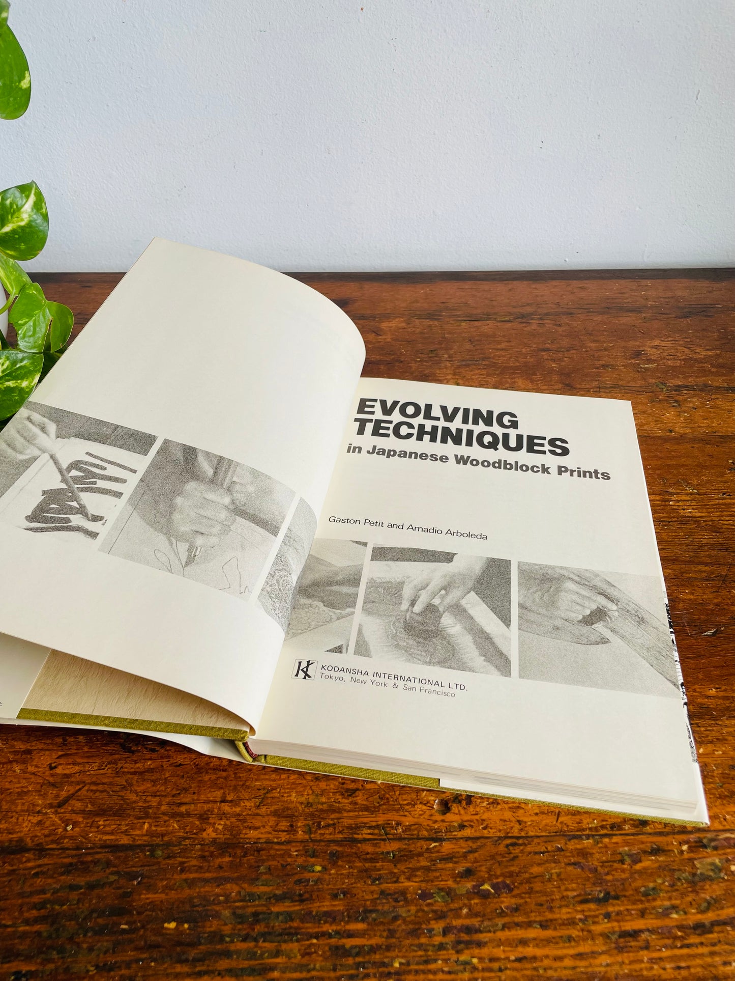 Vintage Evolving Techniques in Japanese Woodblock Prints Clothbound Hardcover Book by Gaston Petit & Amadio Arboleda - First Edition (1977)