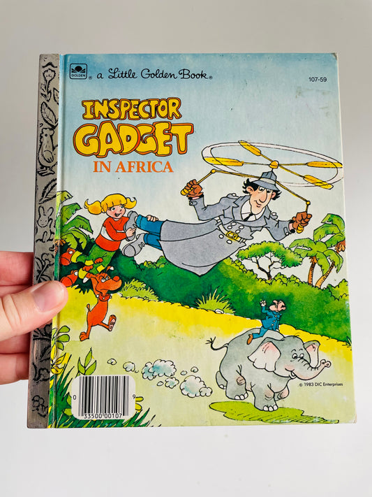 Vintage A Little Golden Book - Inspector Gadget In Africa - Hardcover (1984)