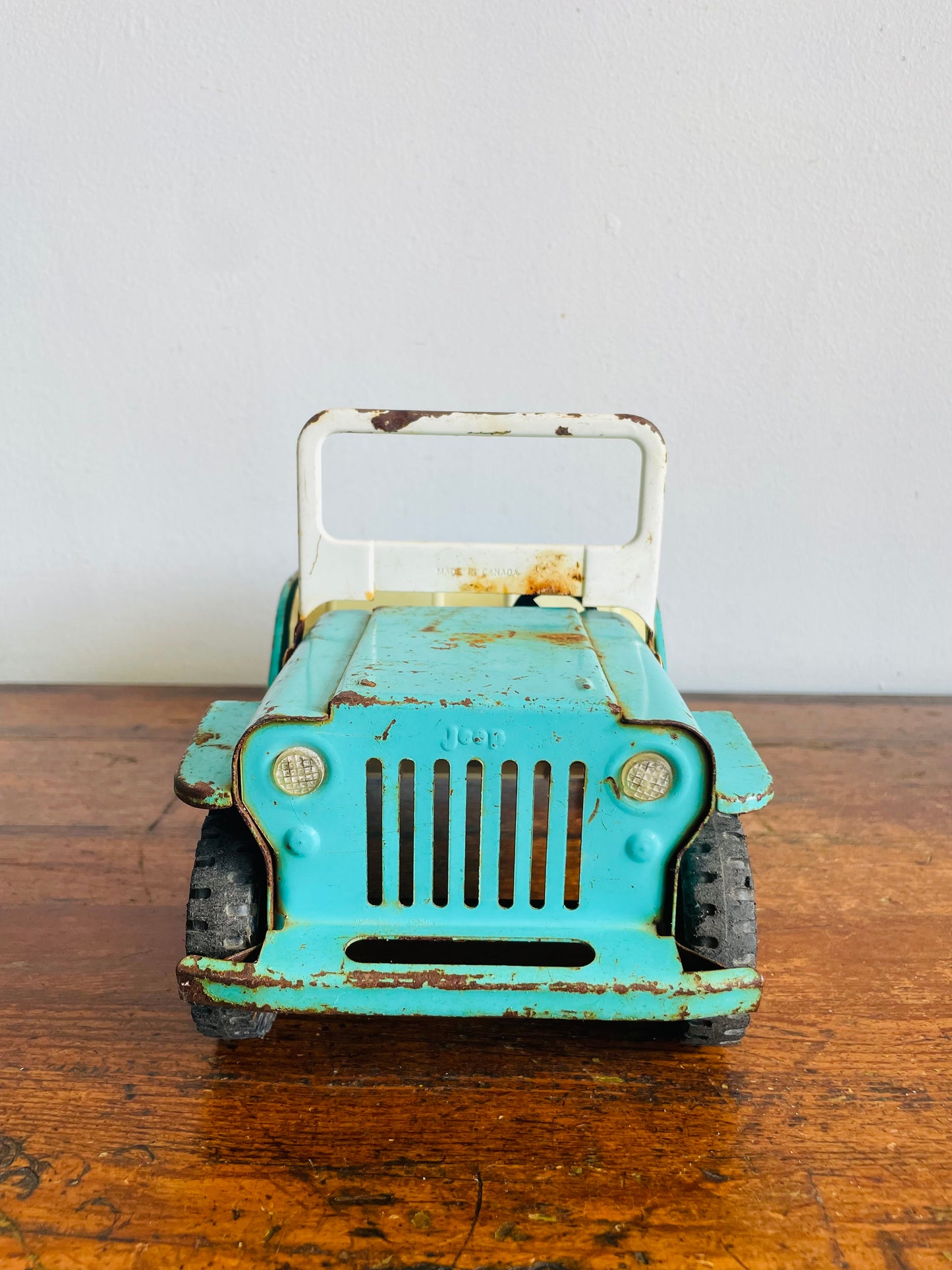 Vintage 1962 Tonka Jeep Dispatcher #200 Turquoise Metal Car - Made in Canada