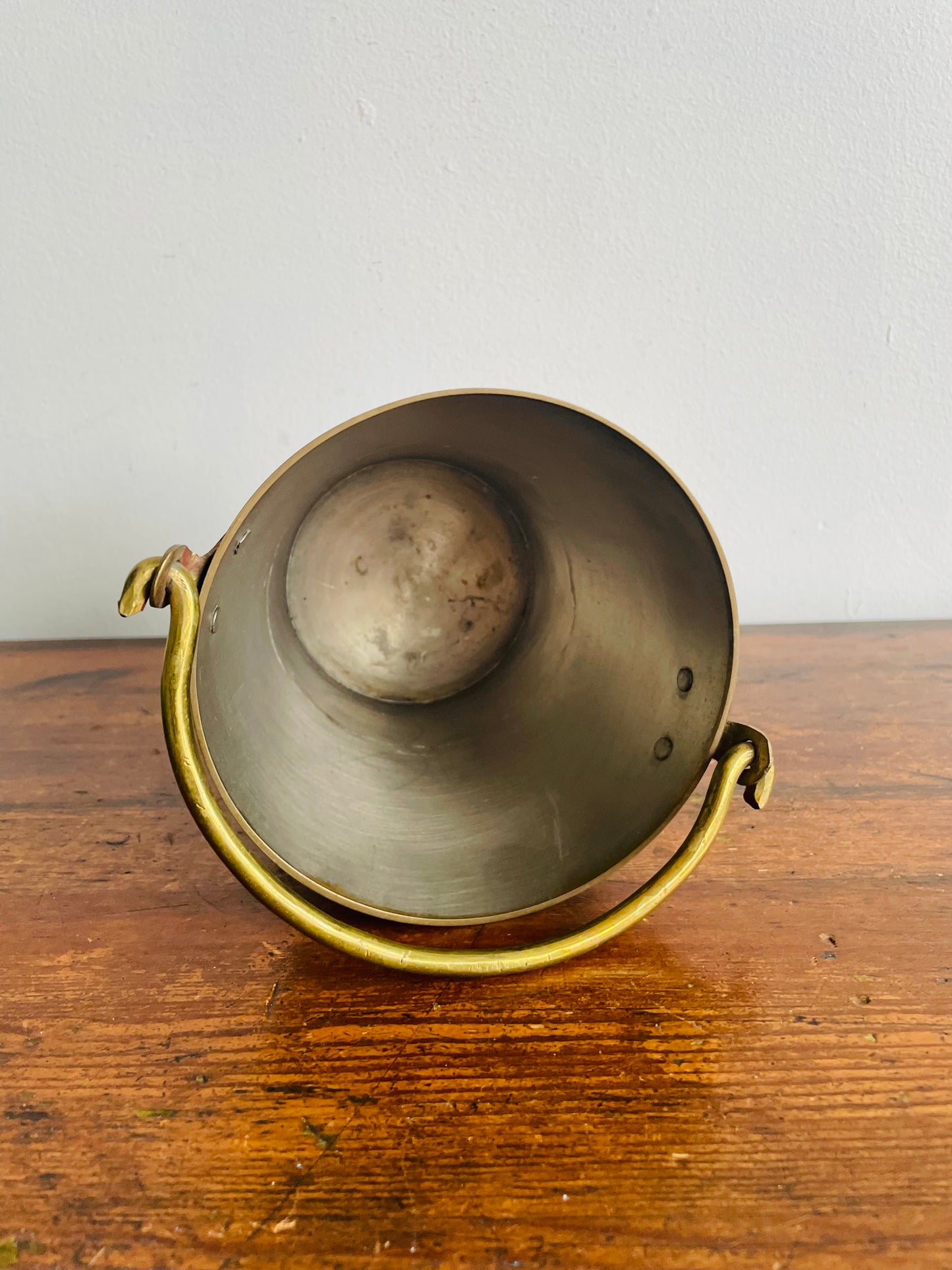 Heavy Brass Planter Pot Bucket with Handle