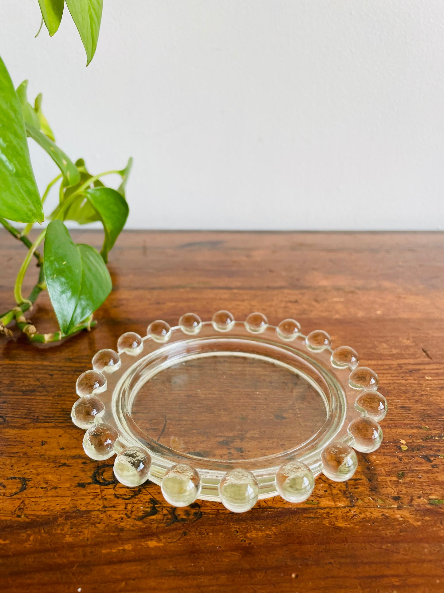 Imperial Glass Ohio Candlewick Clear Glass Dish - Great for Trinkets, Jewellery, Keys, Candle, Sage, Etc.!