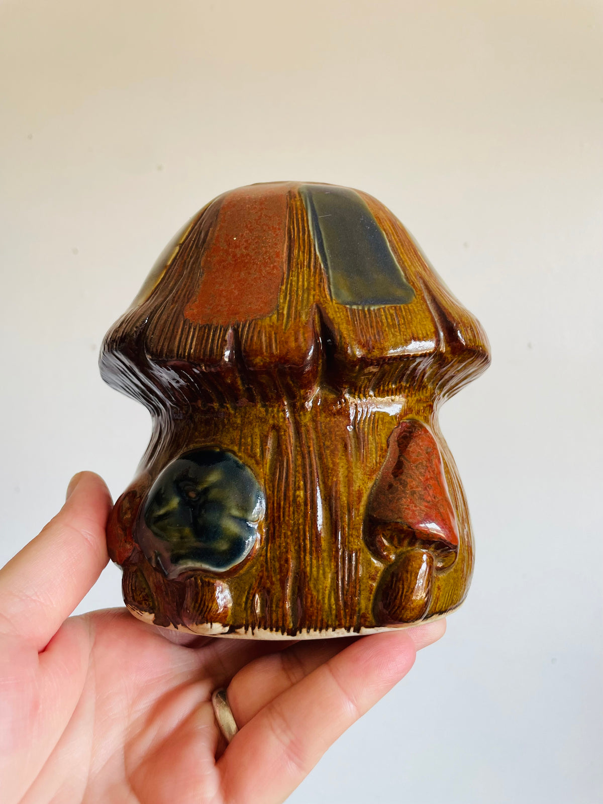 Vintage Adorable Inarco Japan Mushroom Planter Pot - Also Makes a Great Pen, Sponge, Brush, Toothbrush/Paste, Etc. Holder!
