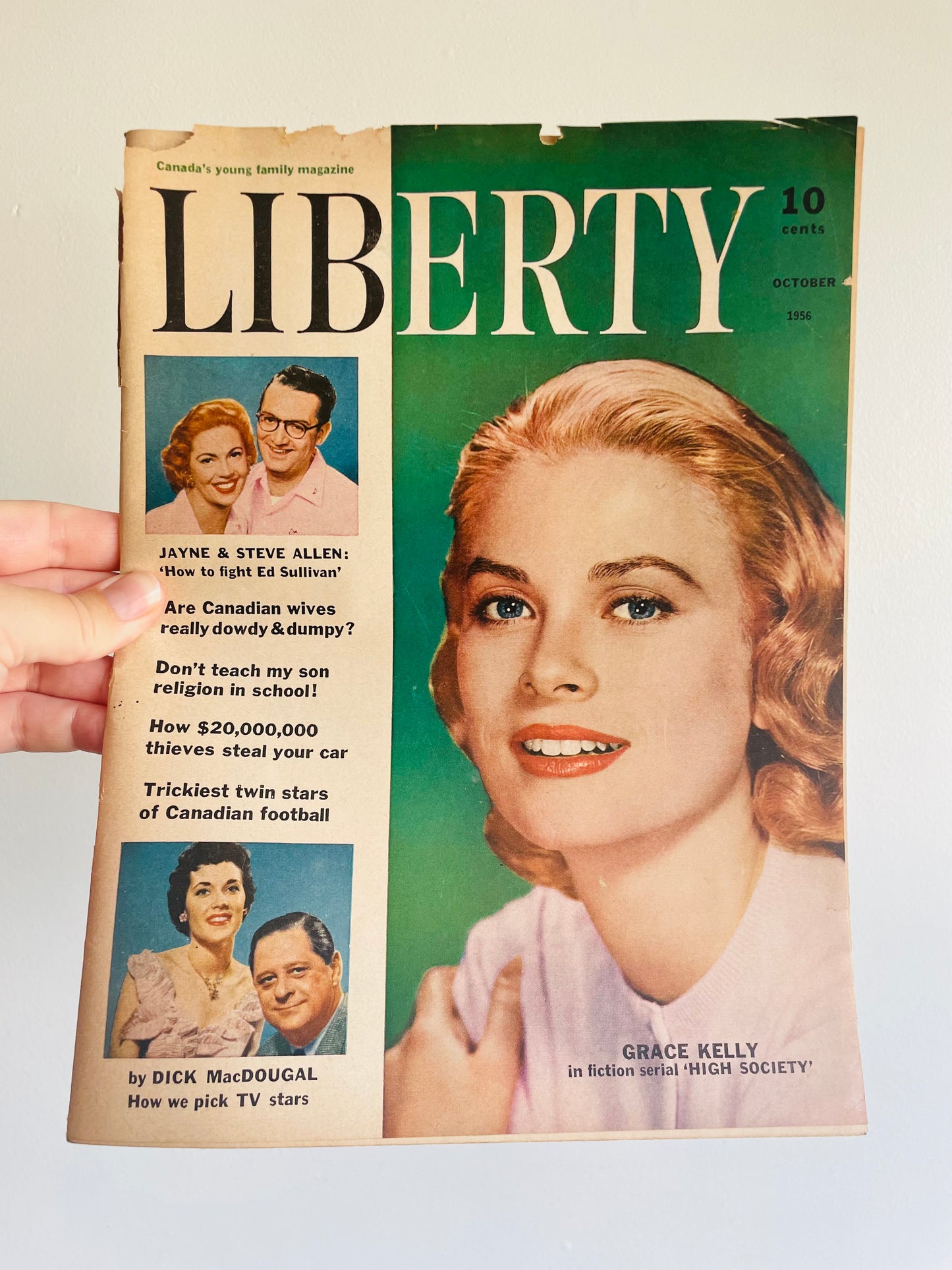 Liberty Magazine - Grace Kelly on Cover - October 1956