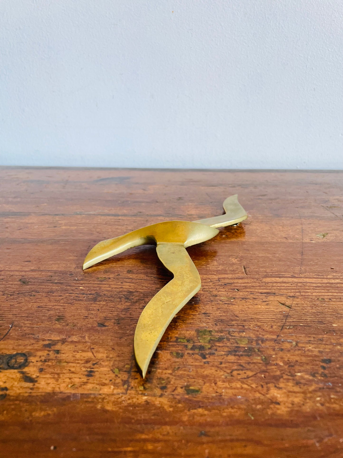 Vintage Solid Brass Flying Seagull Bird - Wall Hanging Decor