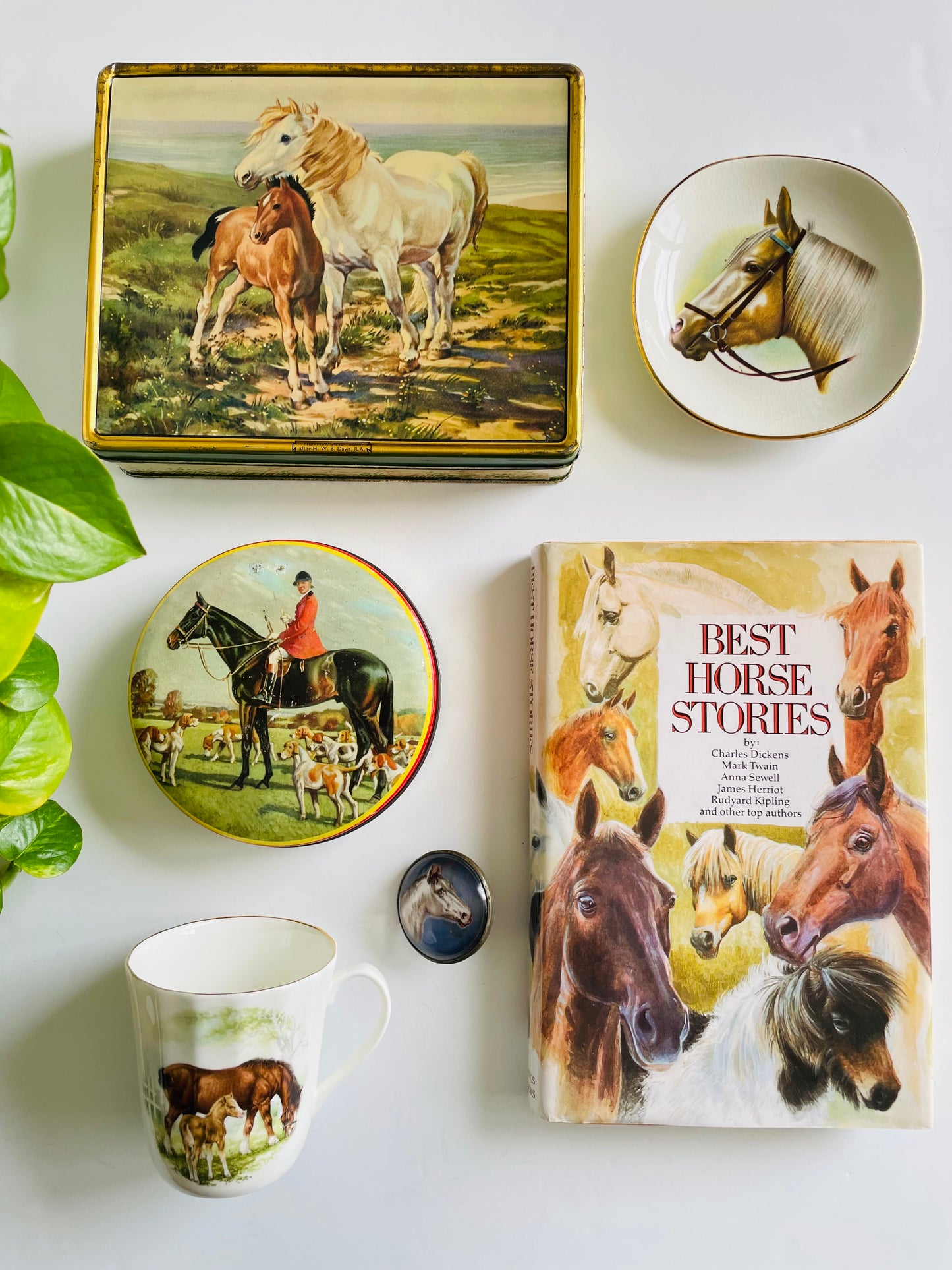 Vintage Best Horse Stories Hardcover Book Compiled by Lesley O'Mara - Dickens, Twain, Sewell, Herriot, Kipling, & More (1991)