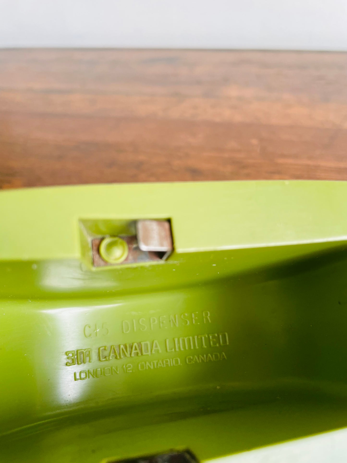 Olive Green 3M Canada Limited C-15 Scotch Tape Dispenser - Made in London Ontario