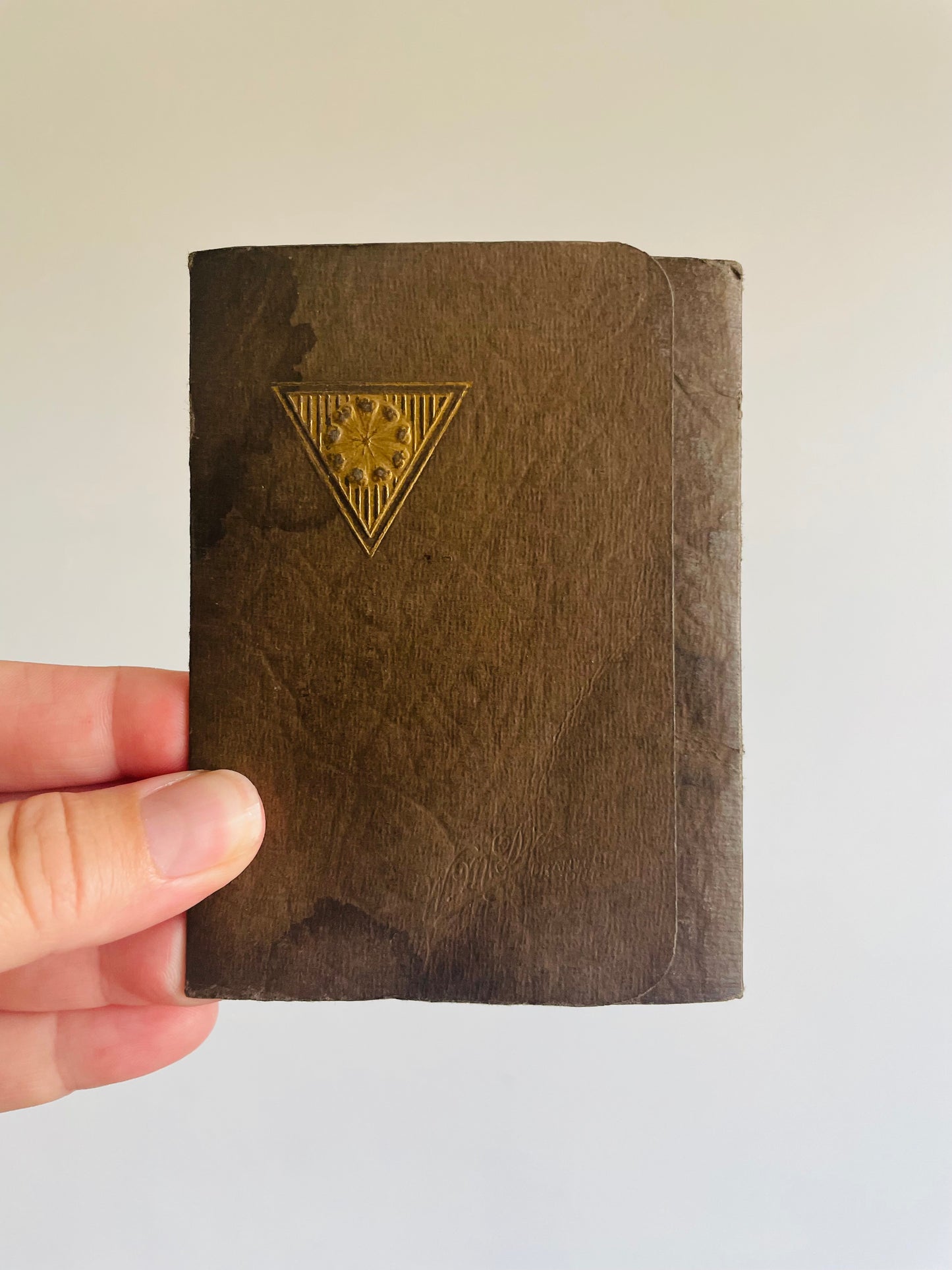 Antique Portrait Picture of Baby in Cardboard Folder