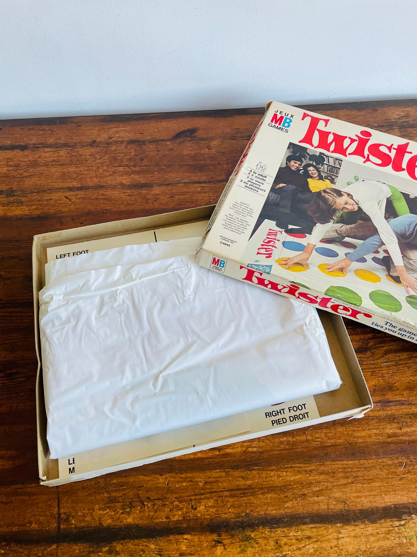 1966 Twister Game - The Game That Ties You Up in Knots - Milton Bradley Canada