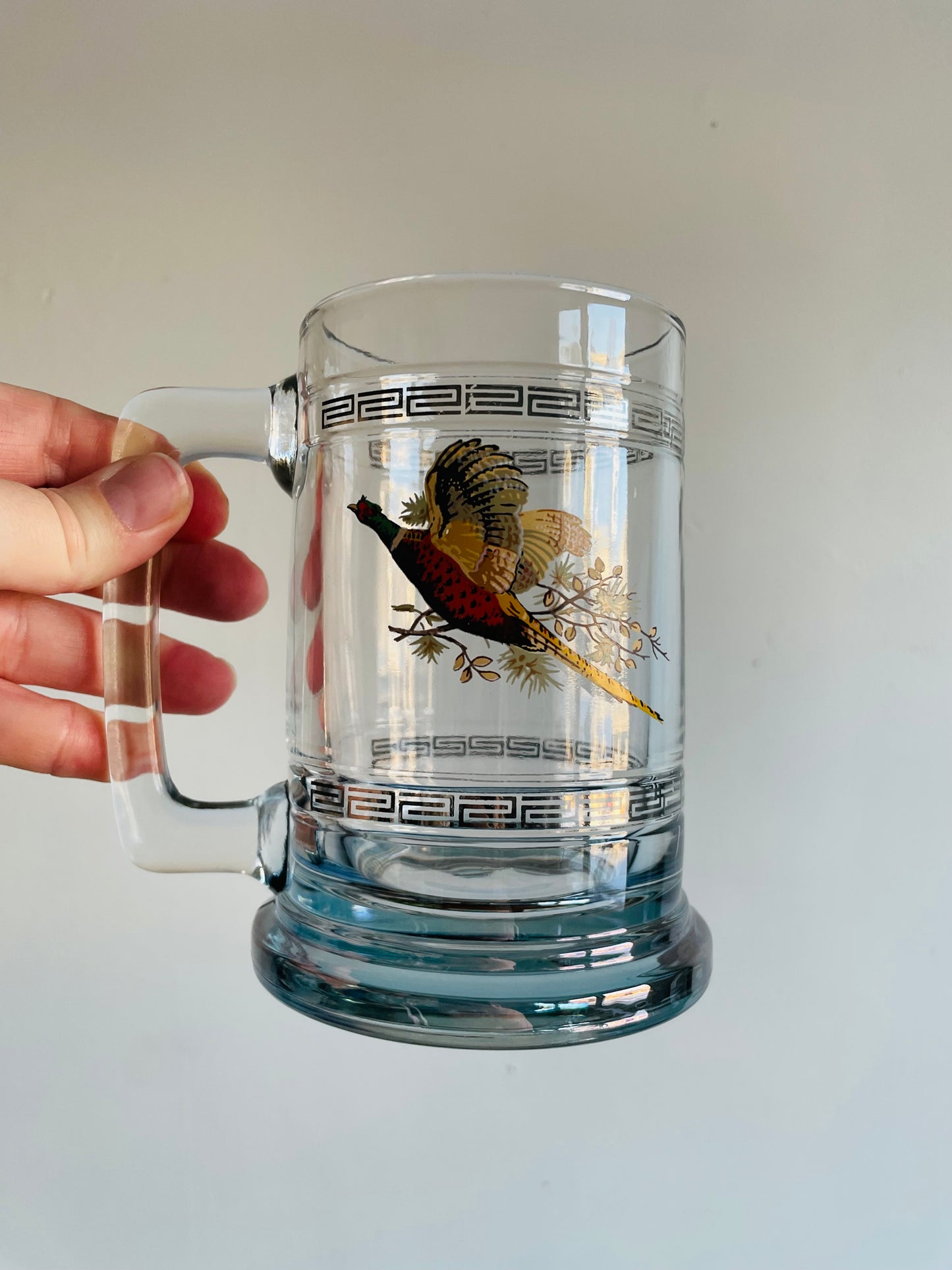 Princess House Beer Mug Tankard with Pheasant Graphic