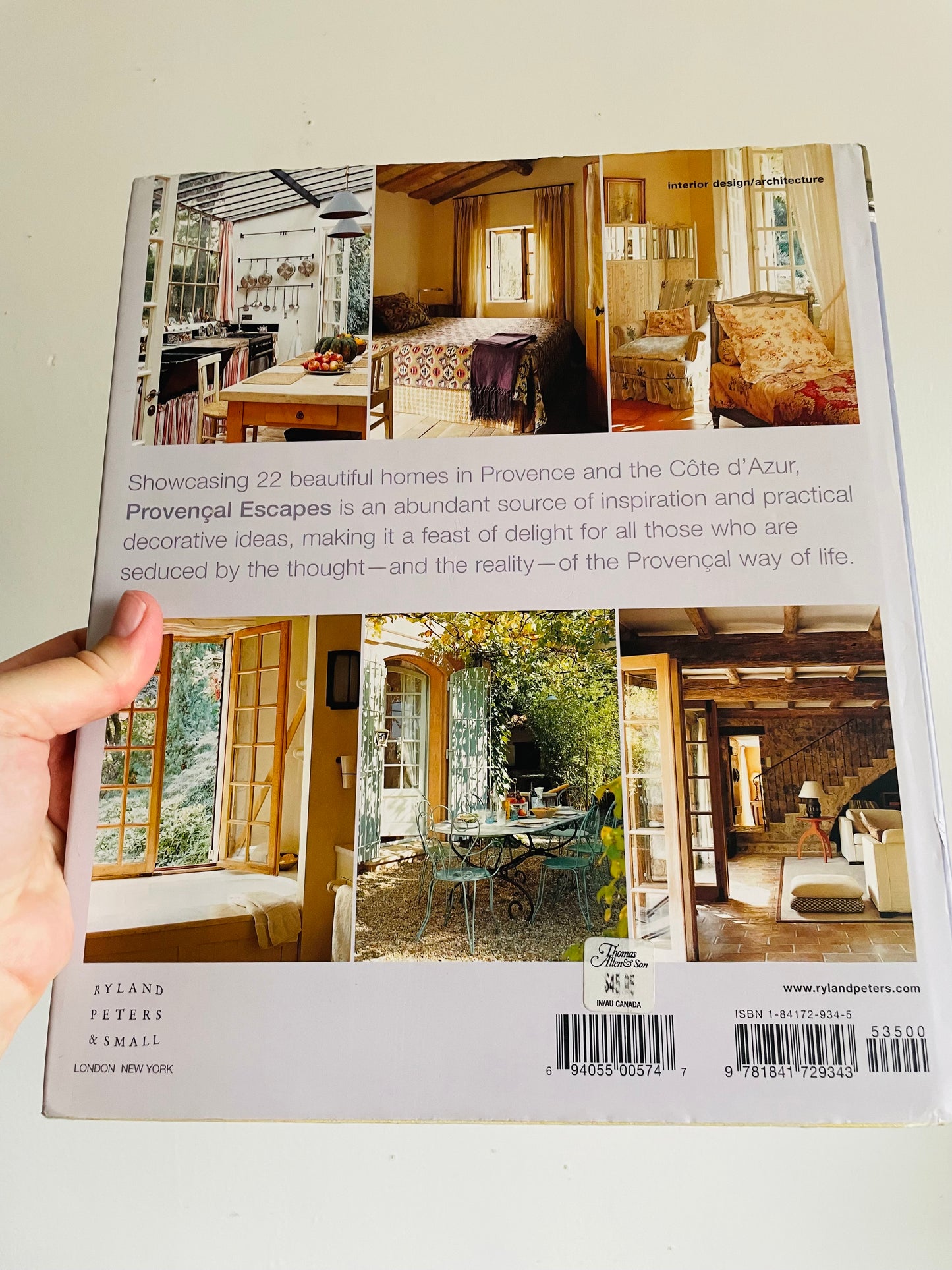 Vintage Provençal Escapes Hardcover Coffee Table Book by Caroline Clifton-Mogg - Inspirational Homes in Provence and the Côte d'Azur (2005)