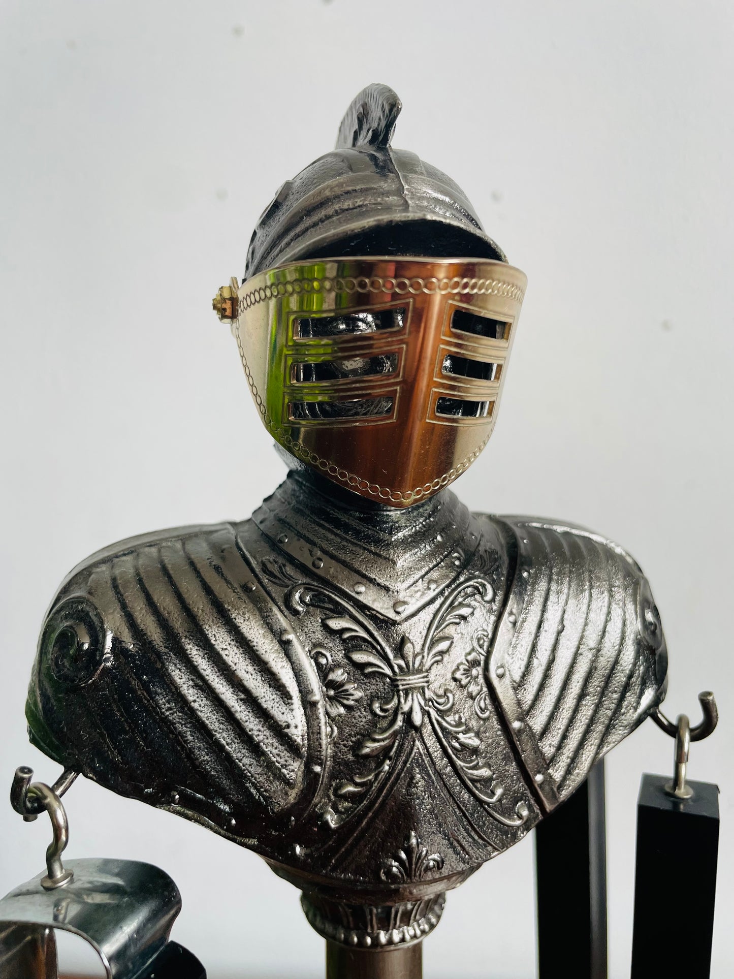 Vintage Knight in Armour Barware Set - Includes 3 Utensils - Tongs, Spoon & Measuring Jigger - Made in Japan