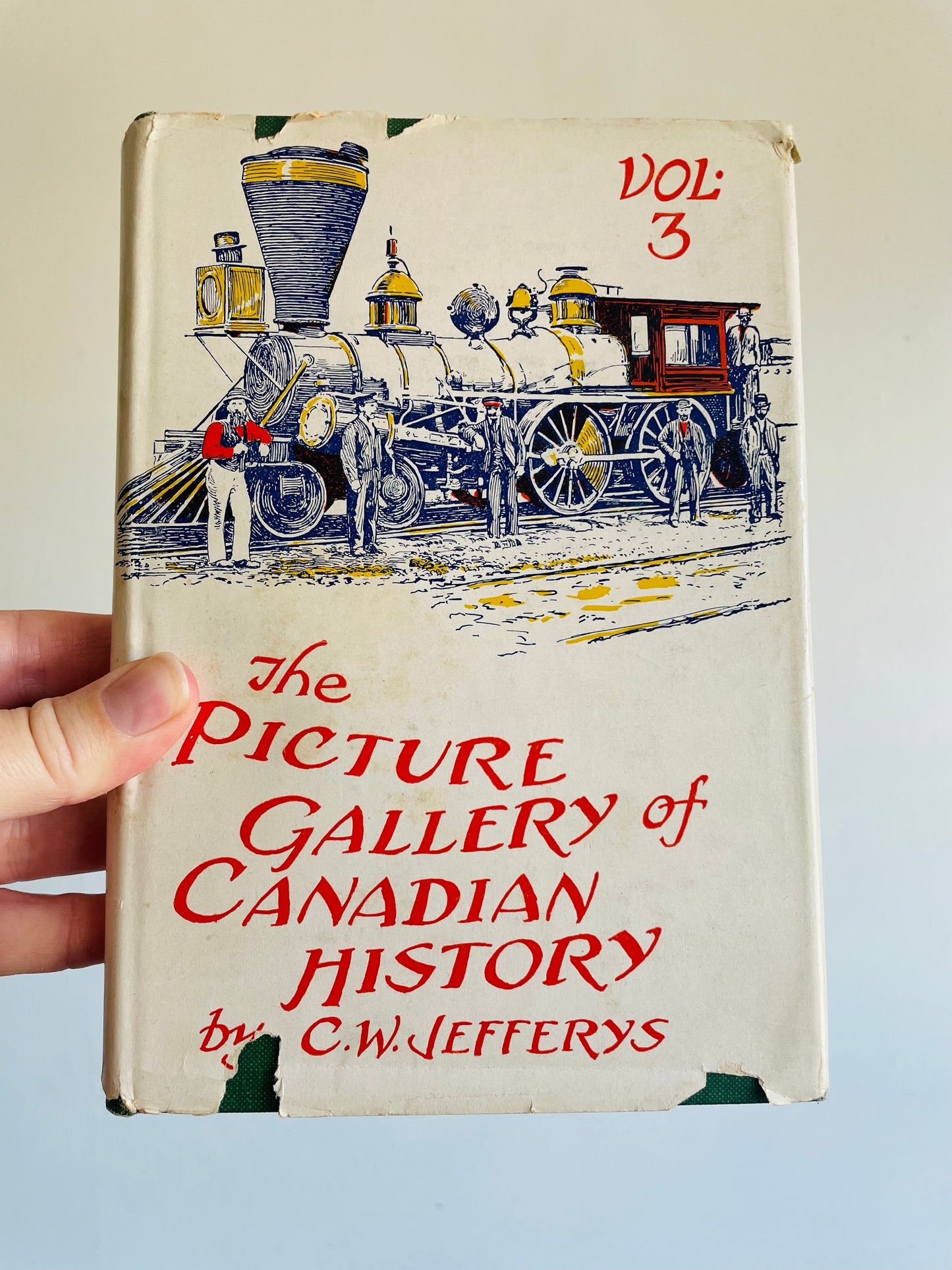 The Picture Gallery of Canadian History by C.W. Jeffreys Clothbound Hardcover Book Set - Volumes 1, 2 & 3 (1950s) The Ryerson Press Toronto