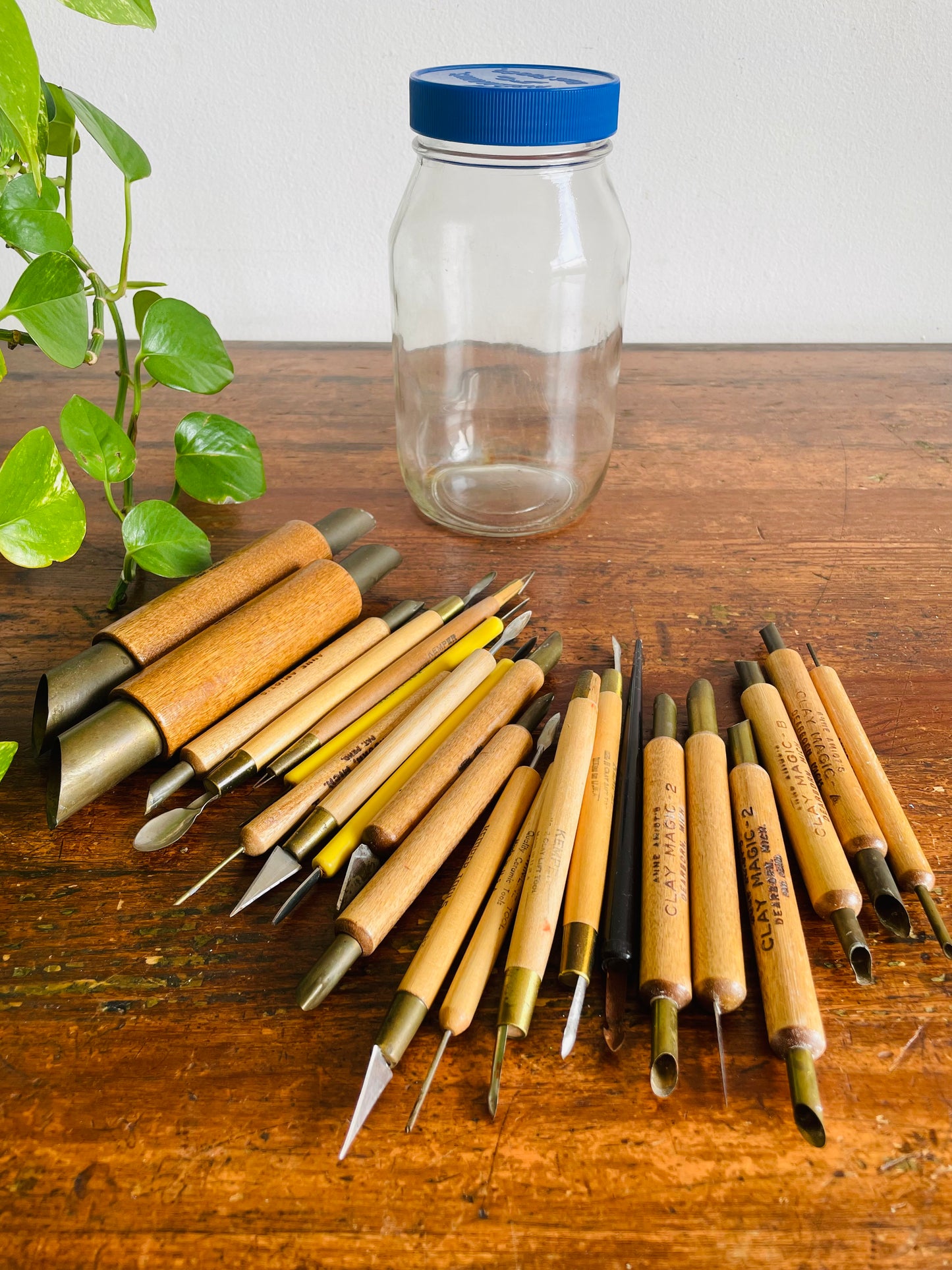Vintage Collection of Clay Pottery Tools - Anne Amiot's Clay Magic, KemperTools, Etc. - Ceramics, Sculpting - Set of 22 Pieces