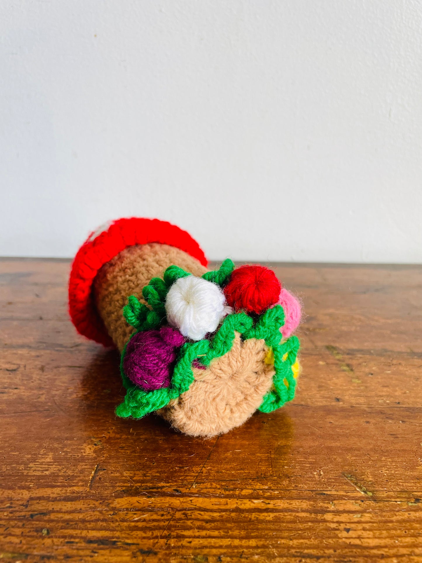 Vintage Handmade Crochet Toadstool Mushroom
