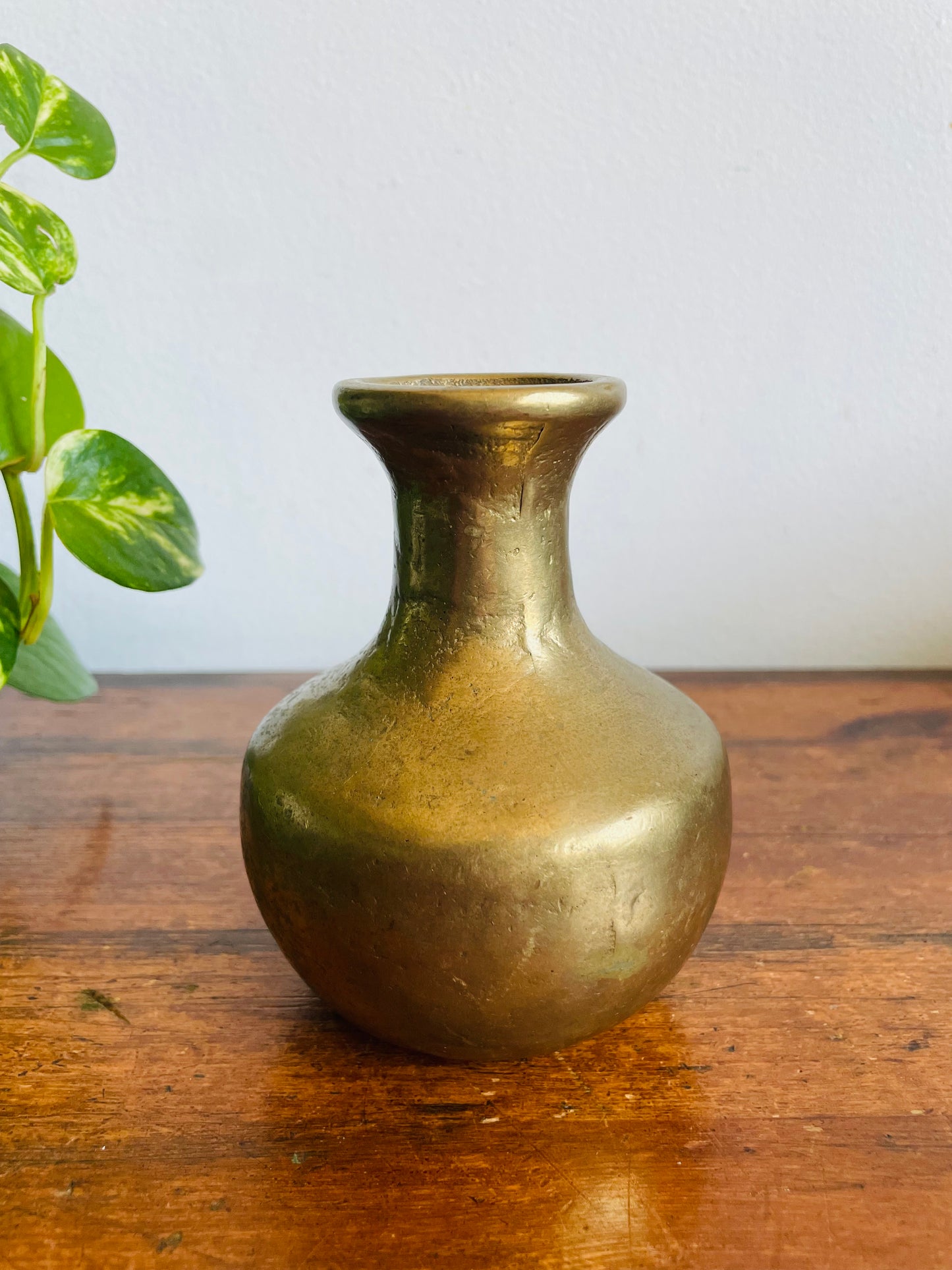 Vintage Very Solid & Heavy Brass Bud Vase