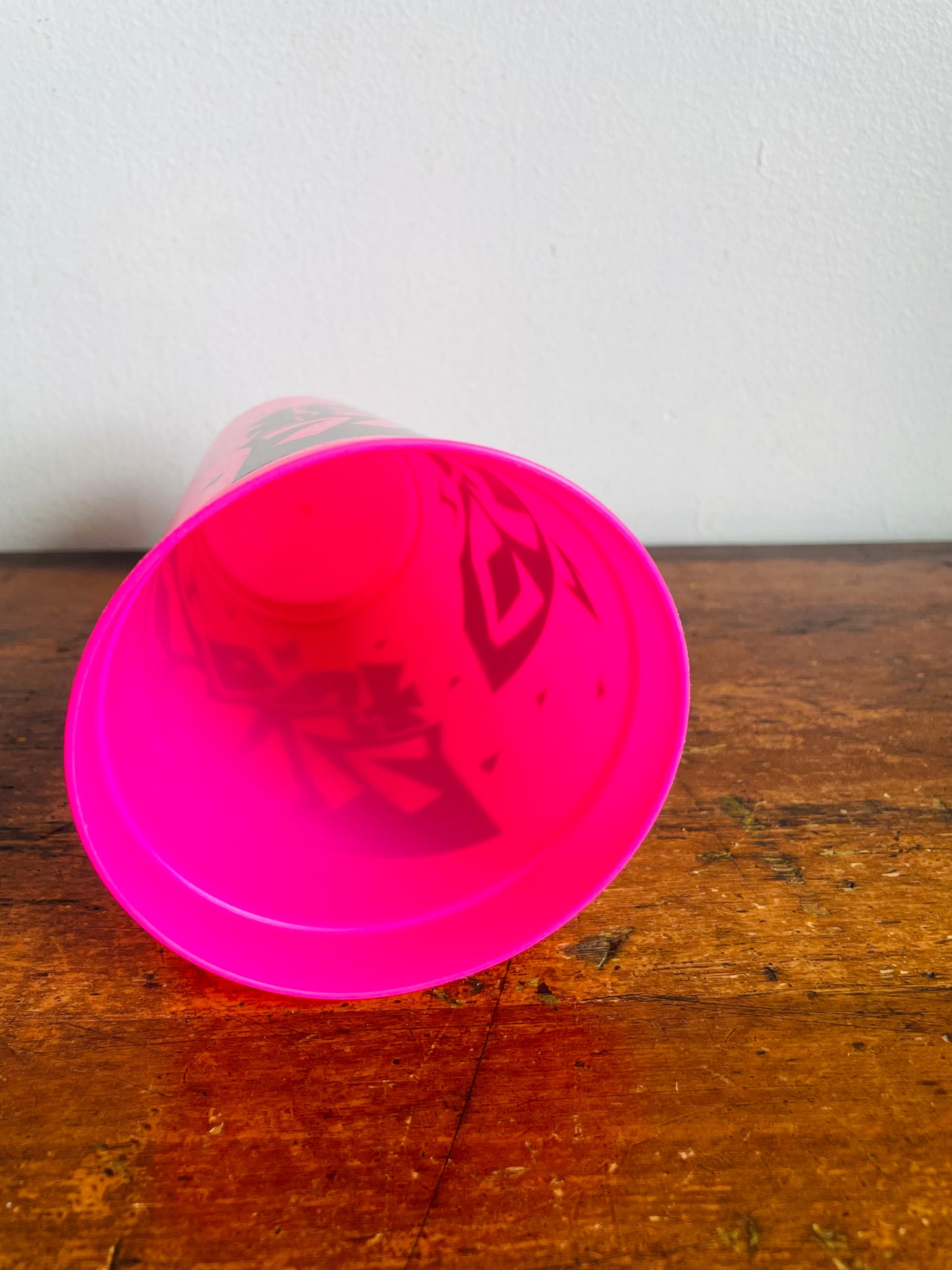 Vintage 1990s Frozen Coke Collectibles CHILL OUT Hot Pink Plastic Drink Tumbler Cup - Made in Canada