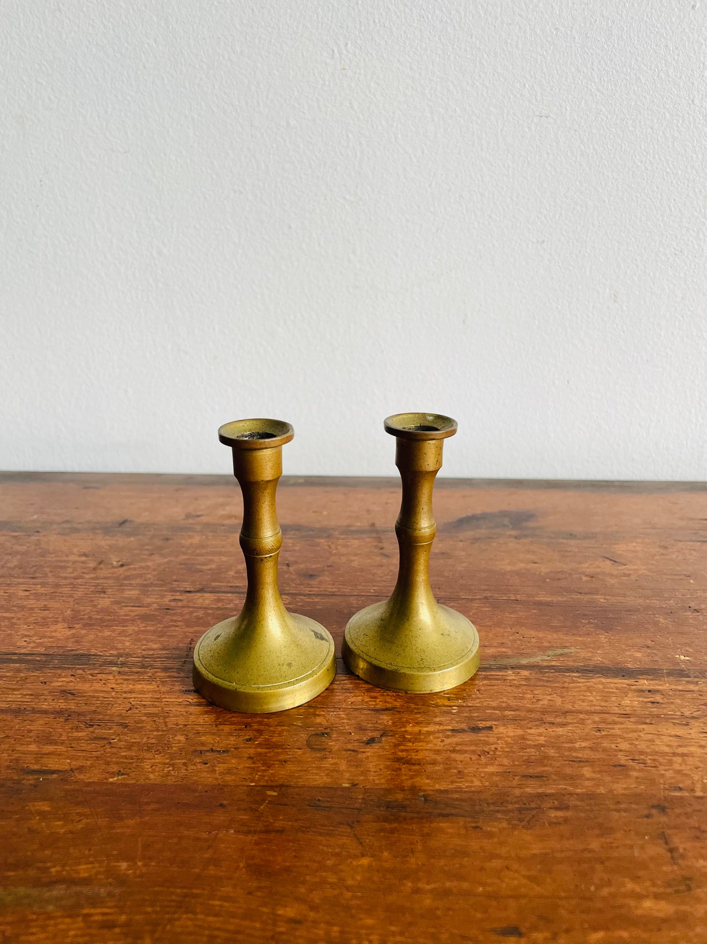 Brass 3" Candlestick Holders - Set of 2