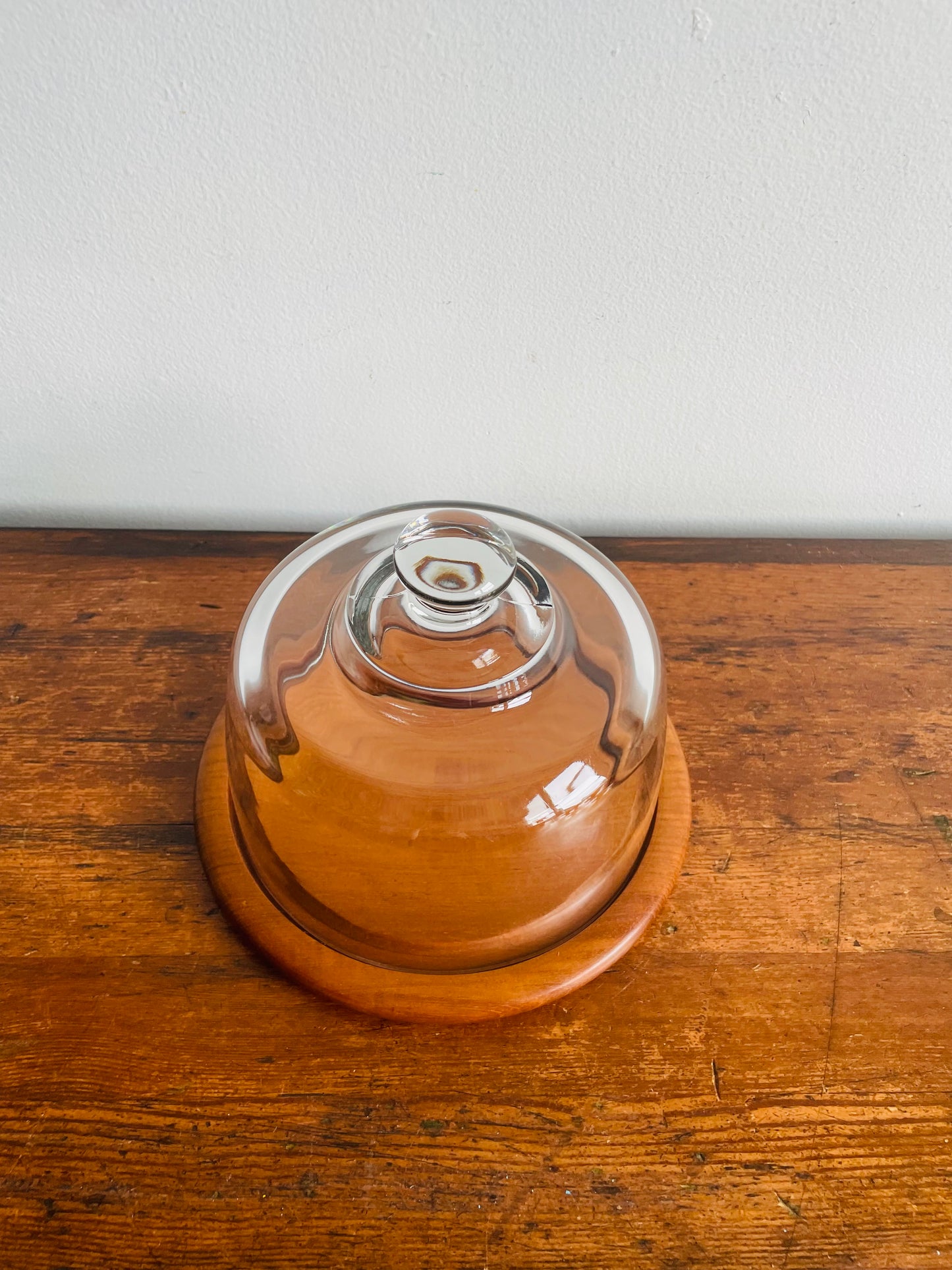 Original Thai Teak Wood Cheese Board Cloche Serving Platter