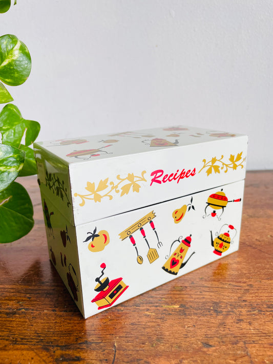 Vintage Ohio Art Company Tin Recipe Box