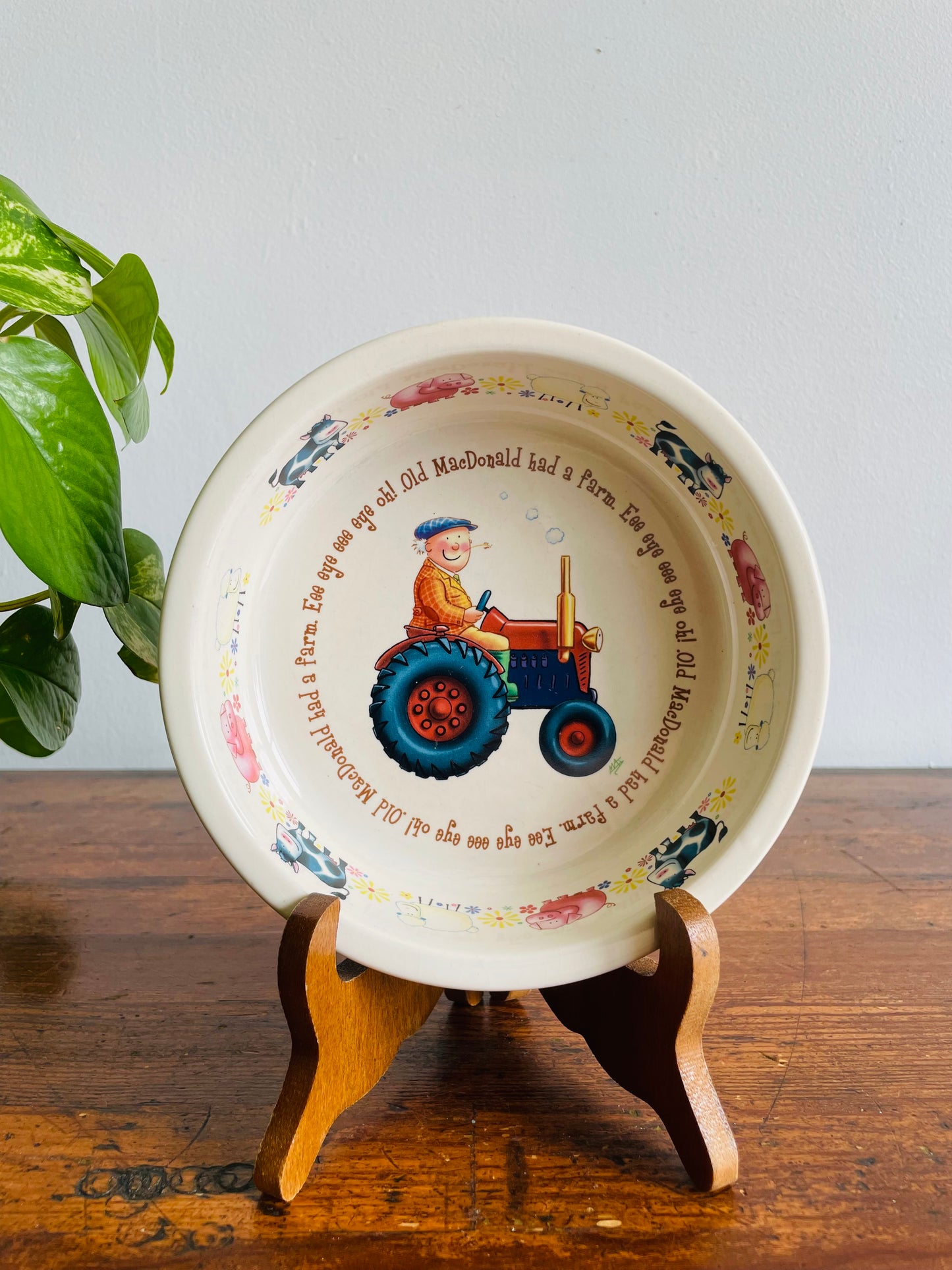 Anderton Pottery 1890 Old MacDonald Had a Farm Bowl Dish - Made in England