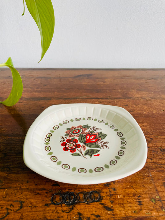 Palissy England "Roma" Trinket Dish with Flower Design - The Royal Worcester Group