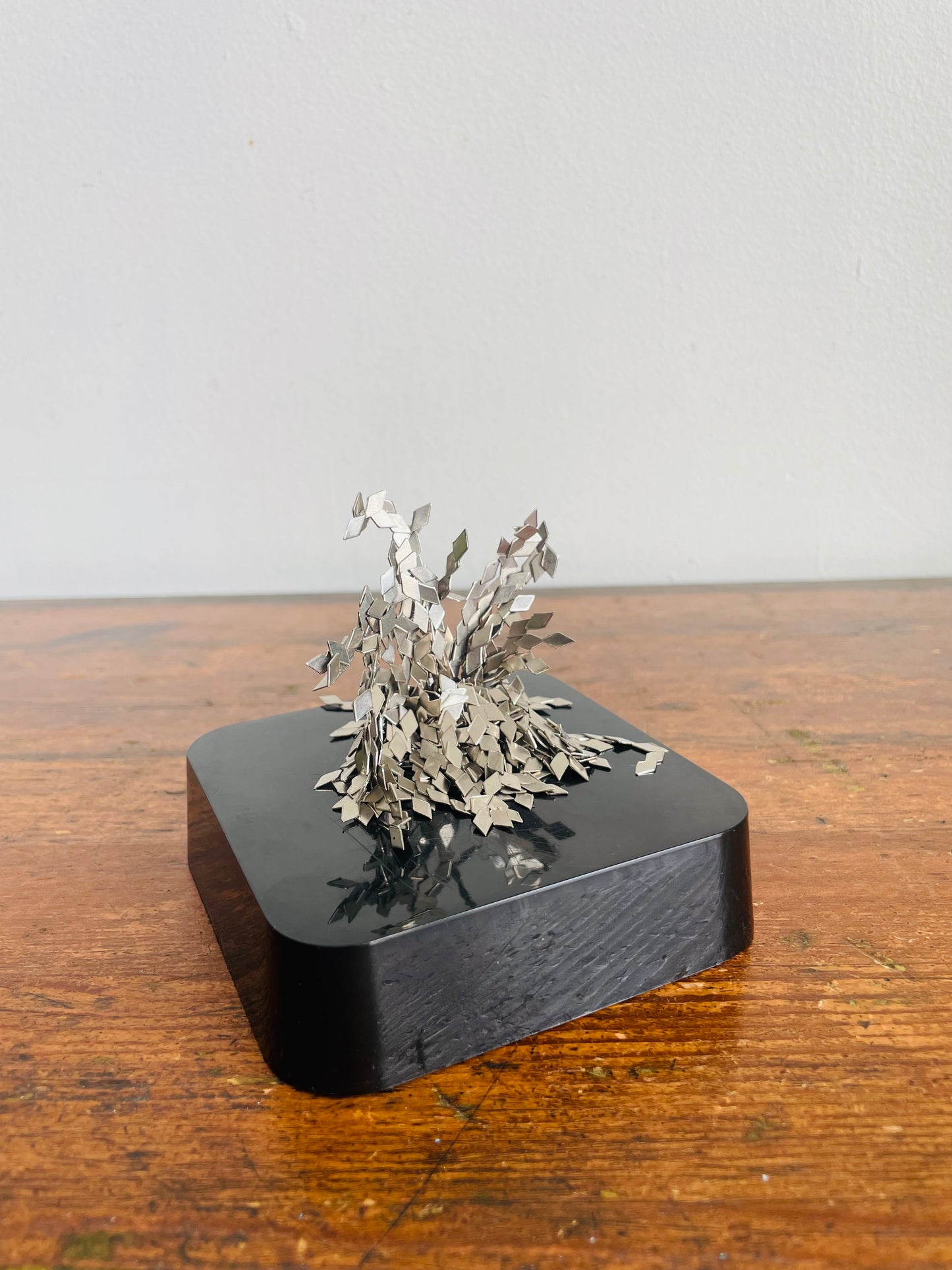 Vintage 1973 Crdl Inc. Magnetic Moldable Desk Toy Paperweight Puzzle Sculpture Game - Mini Metal Pieces to Shape for Hours of Fun! - Made in Hollywood, California