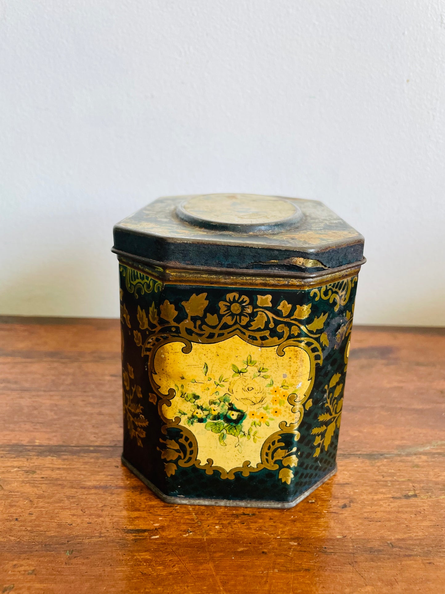 Vintage Huntley & Palmers Biscuits Tin with Bird & Floral Design - Reading & London England