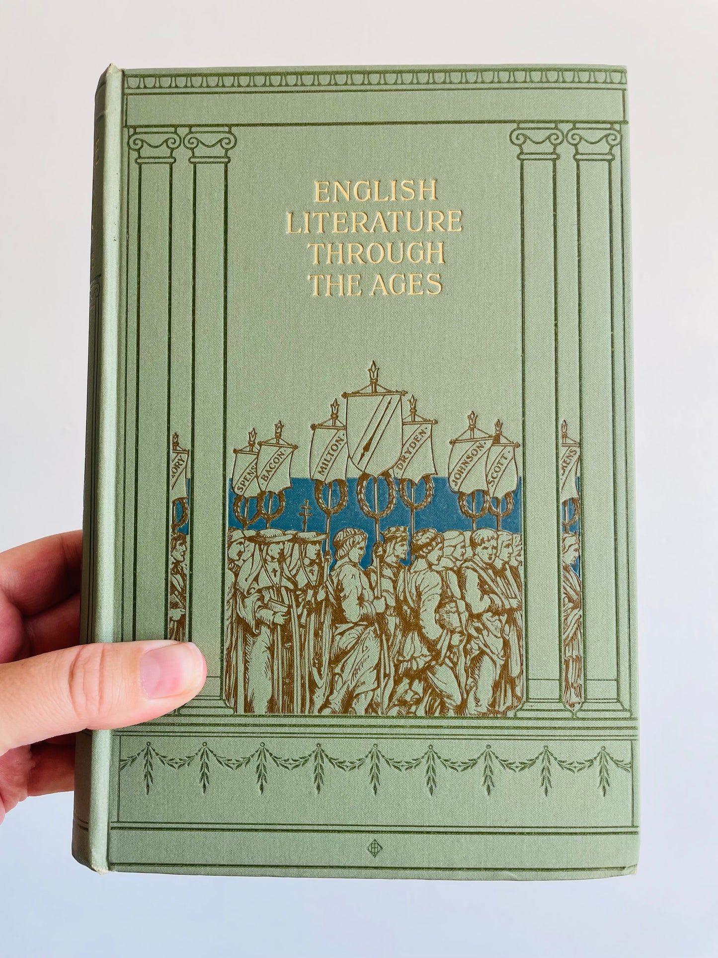 Antique English Literature Through the Ages: Beowulf to Stevenson Hardcover Book By Amy Cruse (1914)