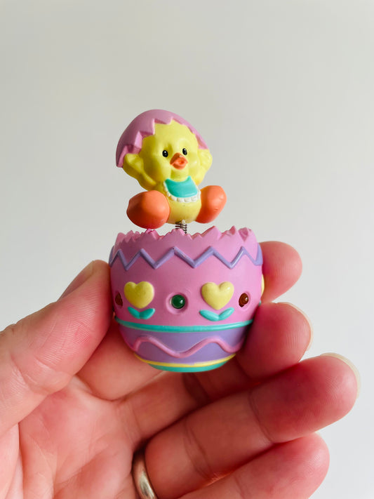 Easter Holiday Pin - Chick Popping Out of Egg on Spring