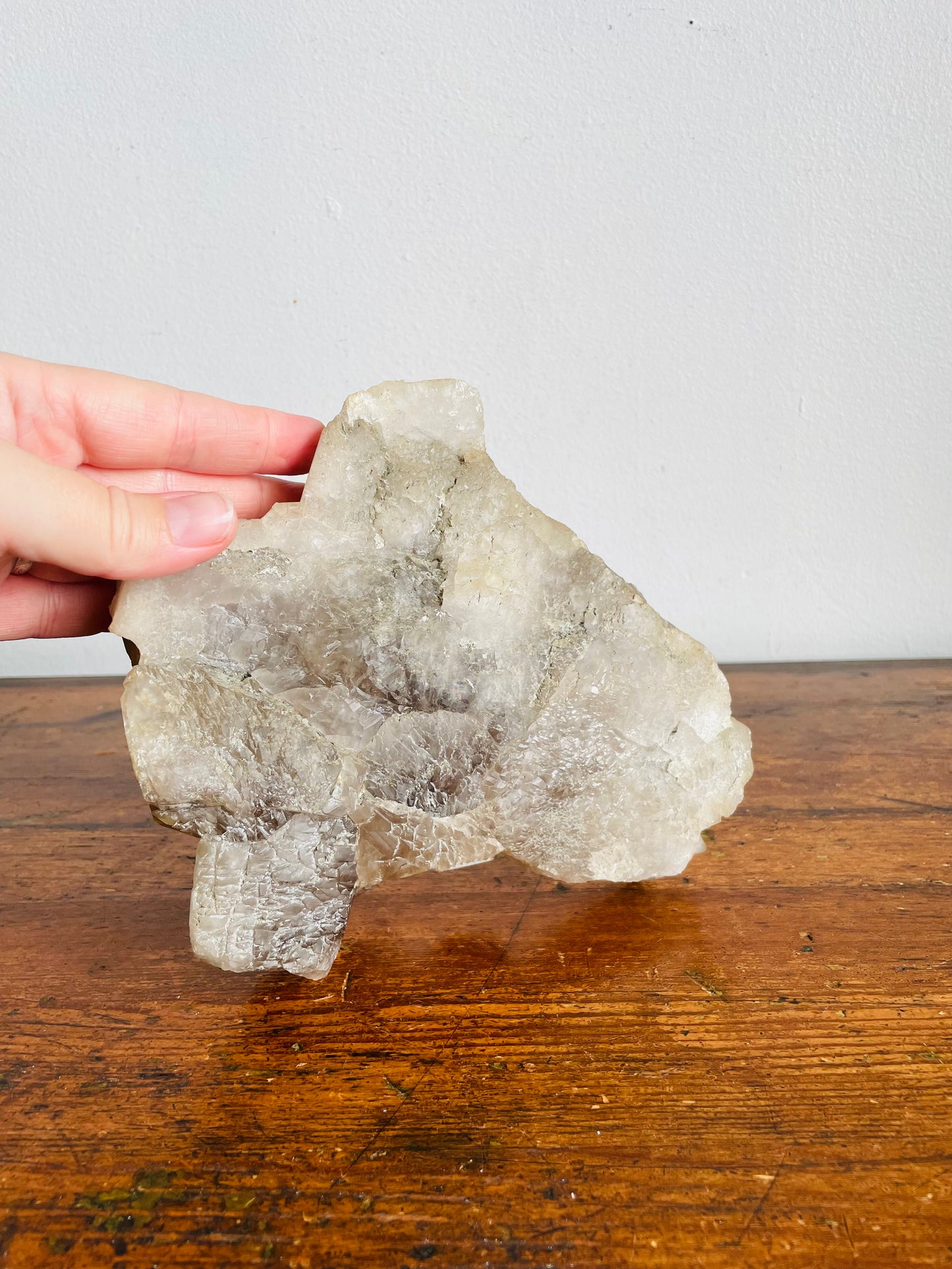 Vintage Large & Heavy 4.22 Pound Smoky Quartz Crystal Cluster - Gemstone Rock with Jagged Points