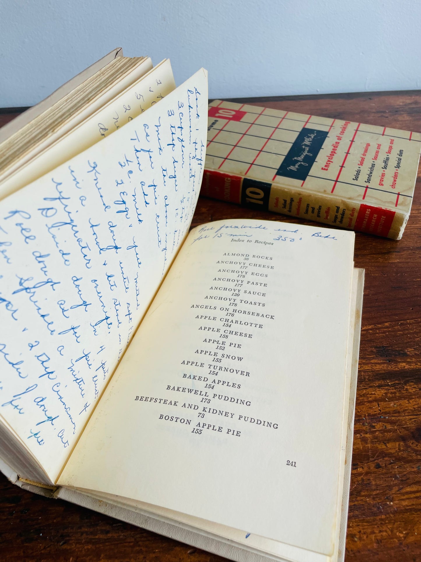 Hardcover Cookbook Bundle - The Good Fare and Cheer of Old England (1960) & Mary Margaret McBride Encyclopedia of Cooking Volume 10 (1958)