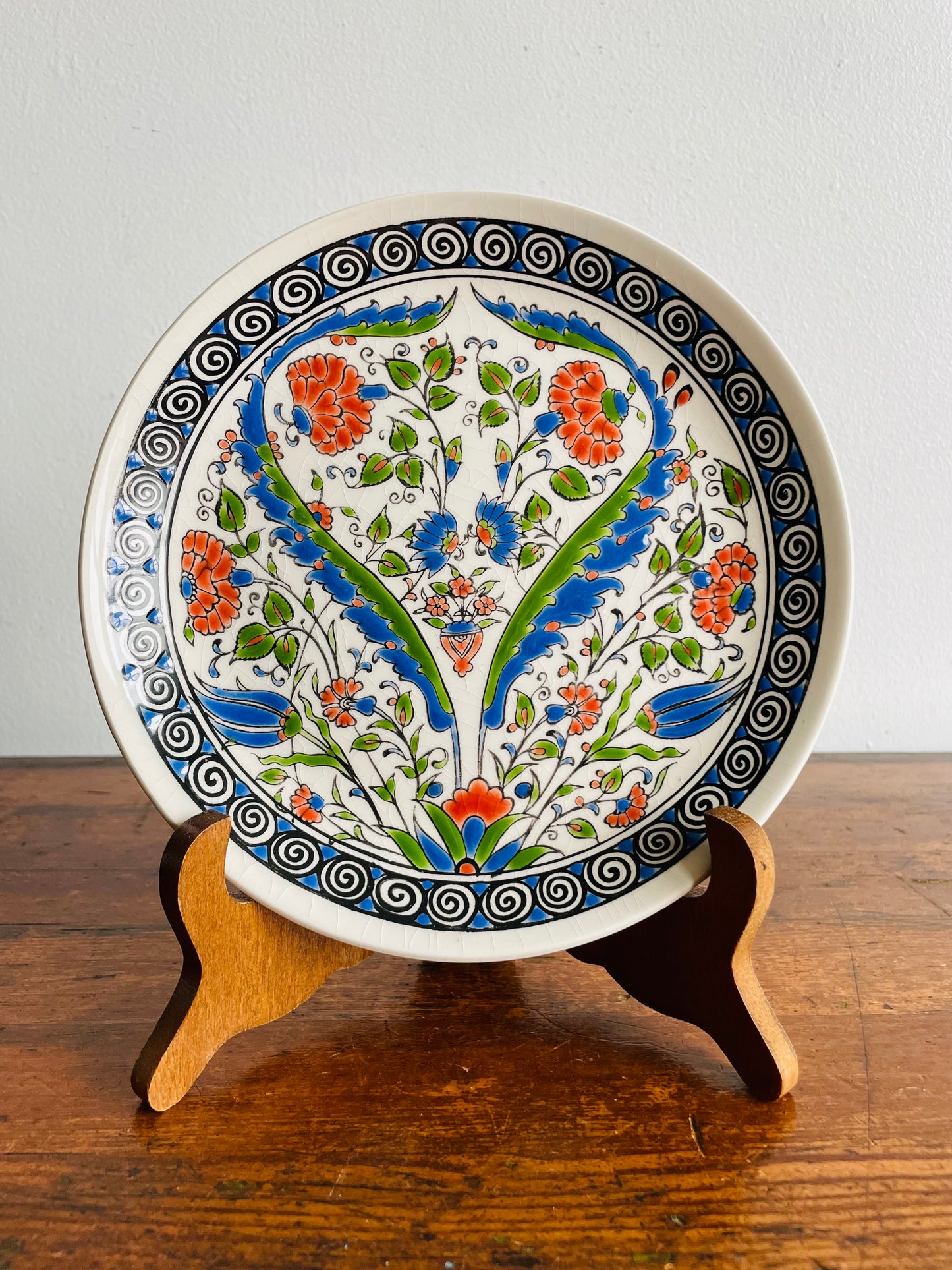 Handmade Wall Hanging Plate - Lindos Keramik - Asgourou-Rodos Greece