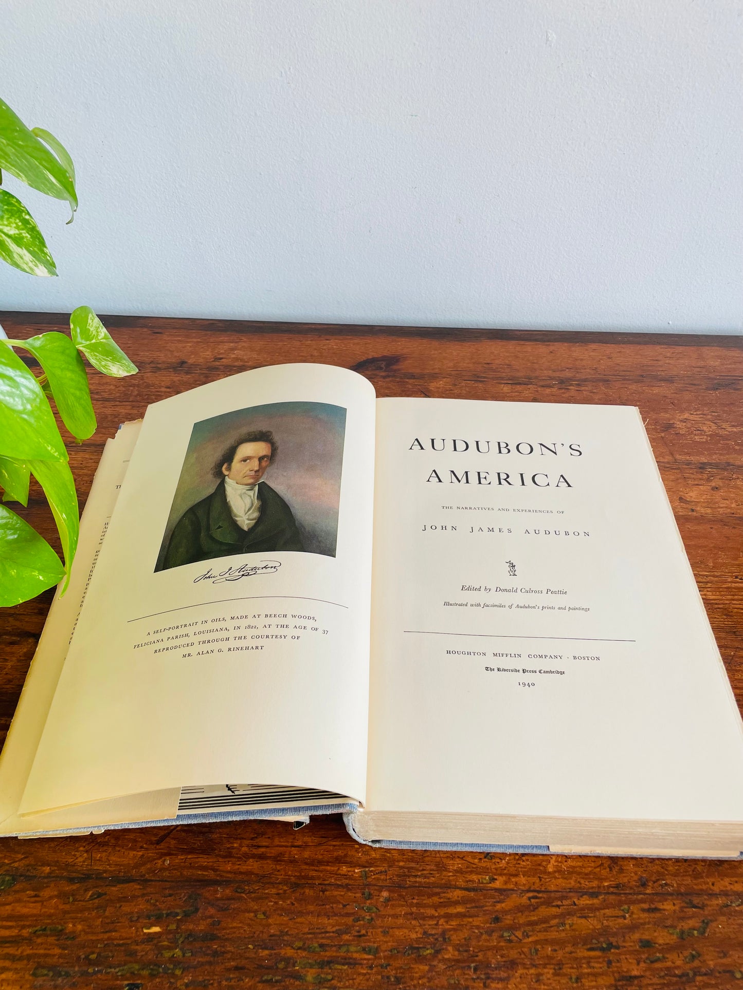 Audubon's America Edited by Donald Culross Peattie - Clothbound Hardcover Book (1940)