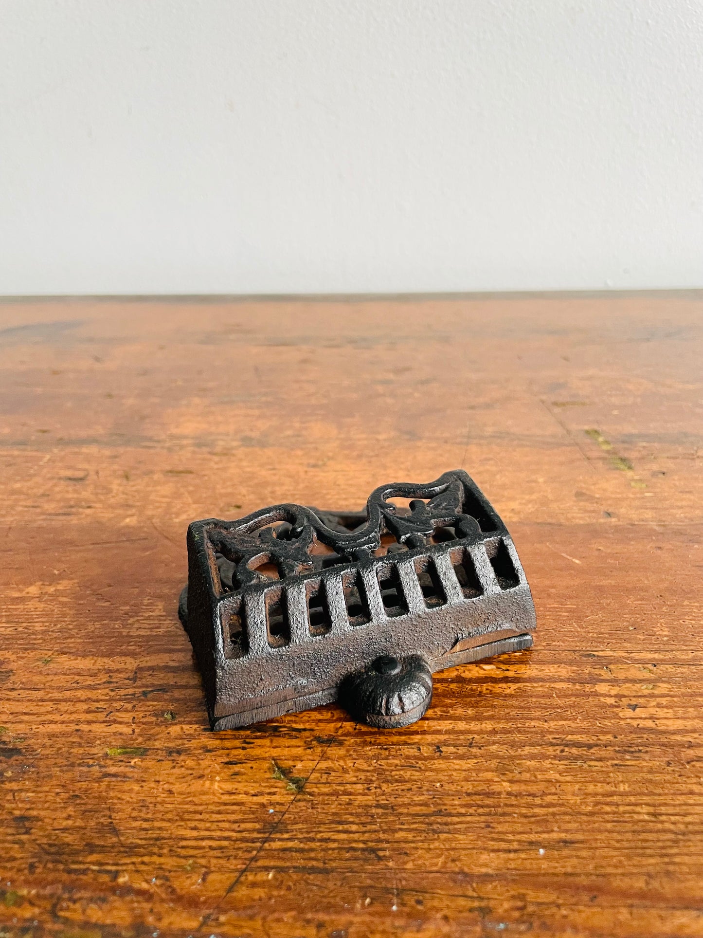 Wall Mount Black Cast Iron Match Holder