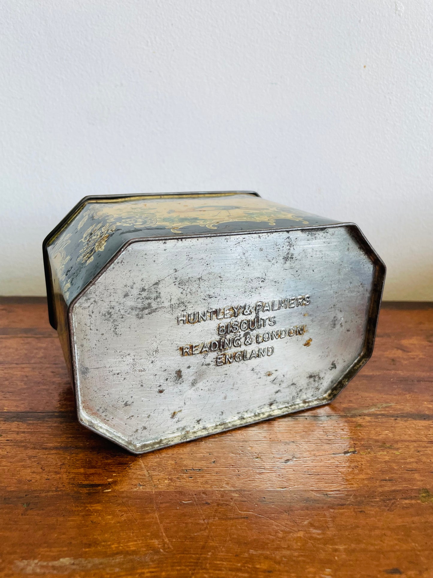 Vintage Huntley & Palmers Biscuits Tin with Bird & Floral Design - Reading & London England