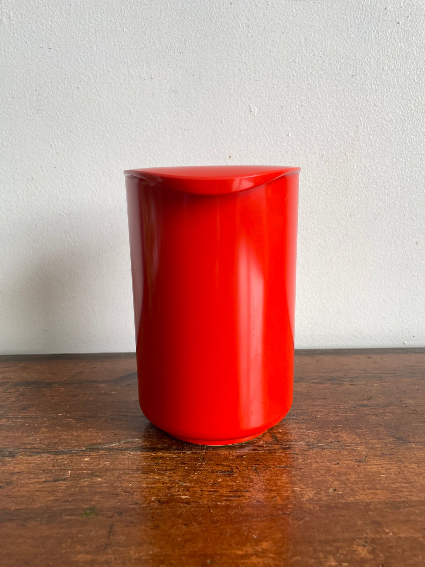 Vintage Rosti Denmark Orange Red Melamine Utensil Holder Caddy #2511 - Erik Lehmann Design - Made in Denmark