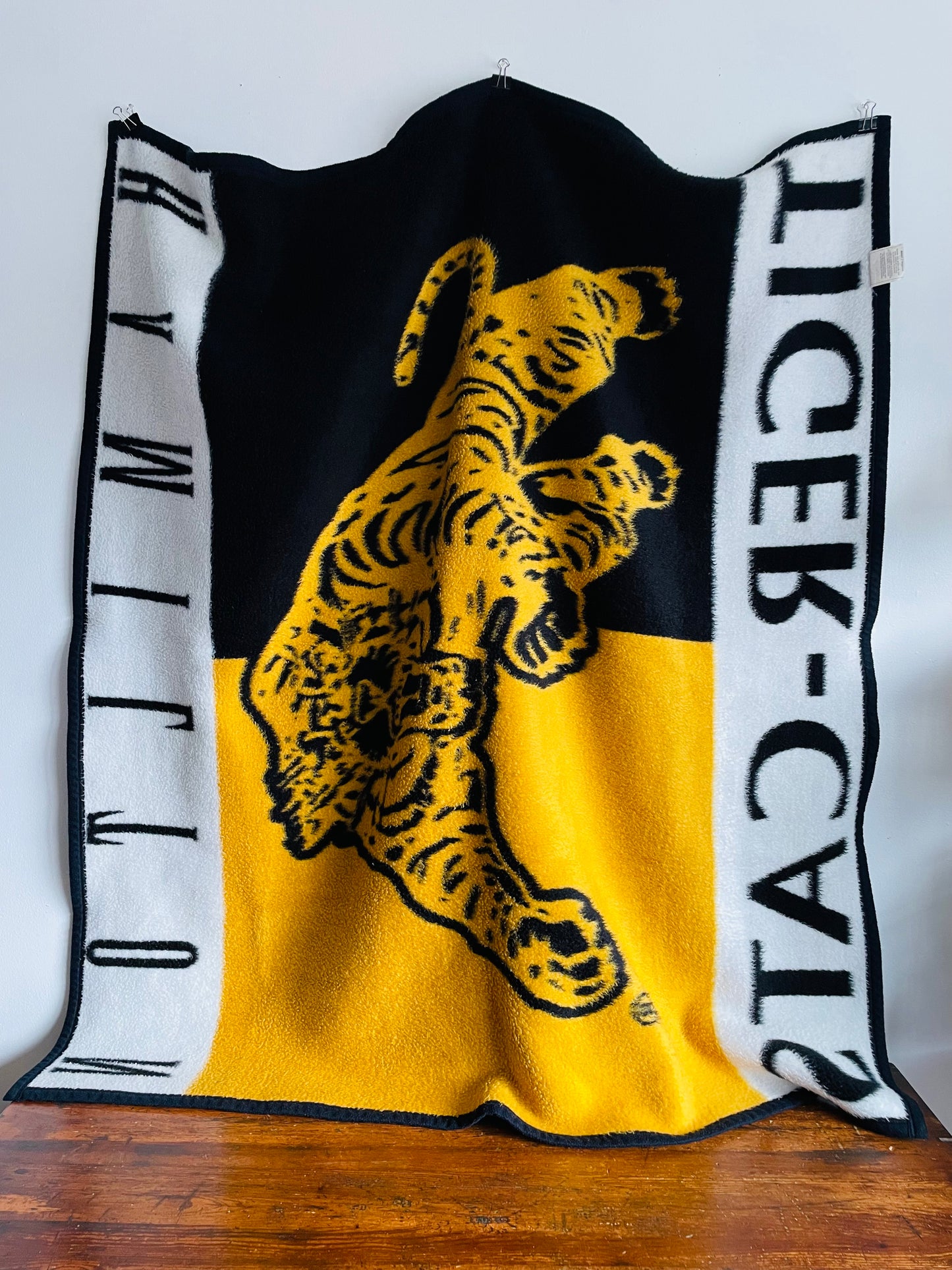 Vintage Bierderlack of America Hamilton Tiger Cats CFL Football Sports Team Blanket