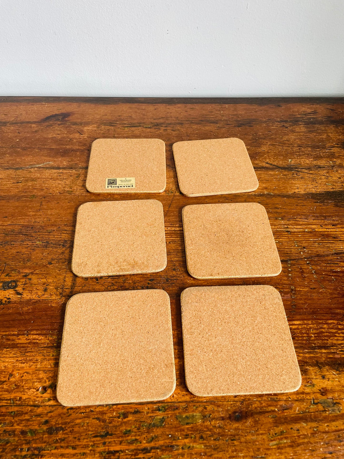 Vintage Pimpernel Cork Backed Coasters with English Rider, Dog & Horse Scenes - Made in England - Set of 6