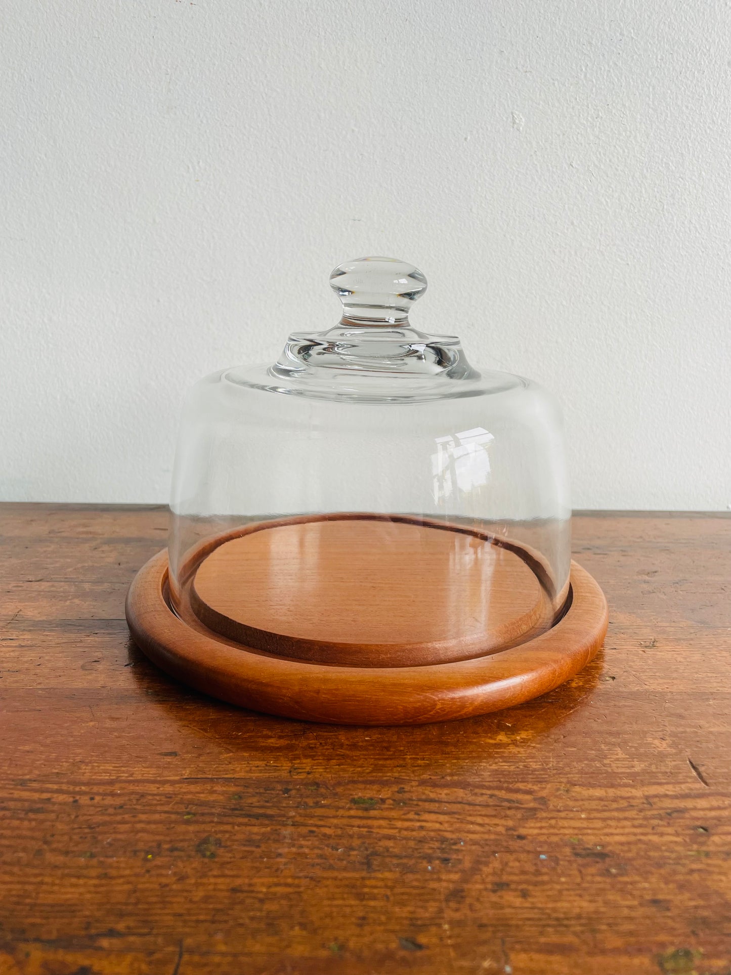 Original Thai Teak Wood Cheese Board Cloche Serving Platter