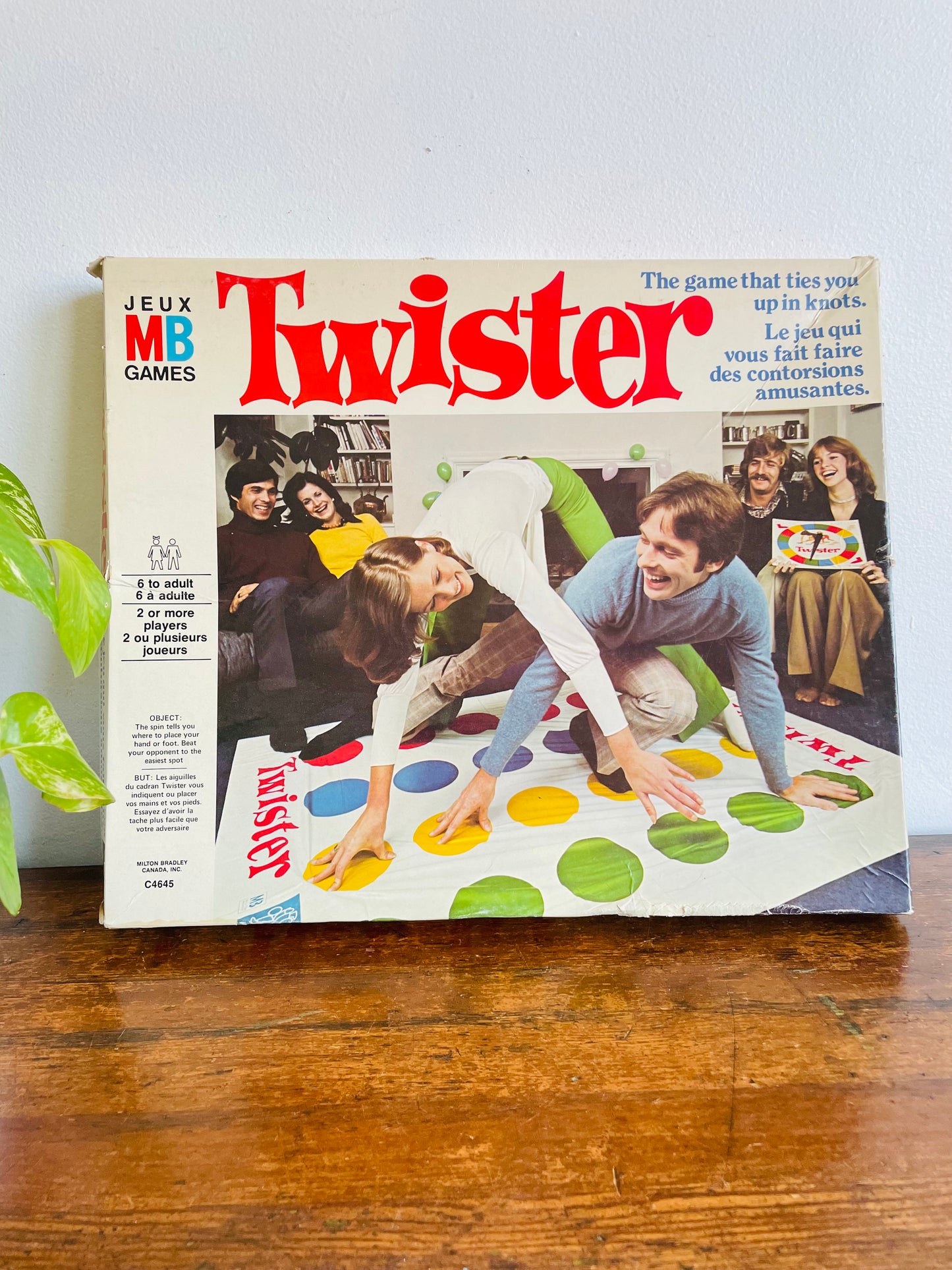 1966 Twister Game - The Game That Ties You Up in Knots - Milton Bradley Canada