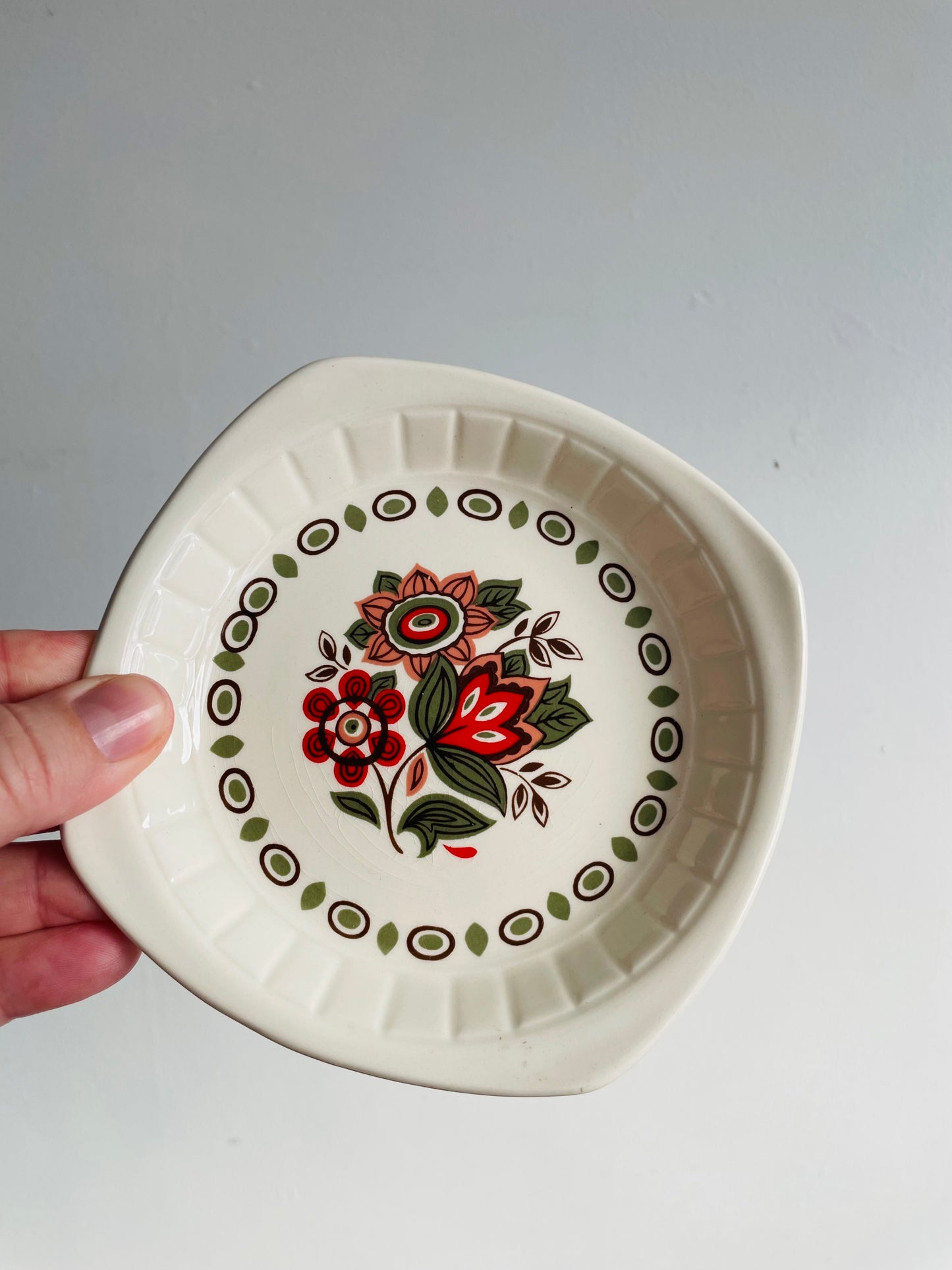 Palissy England "Roma" Trinket Dish with Flower Design - The Royal Worcester Group