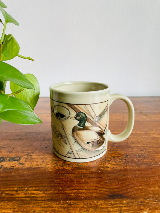 Otagiri Japan Topography of a Duck Mug